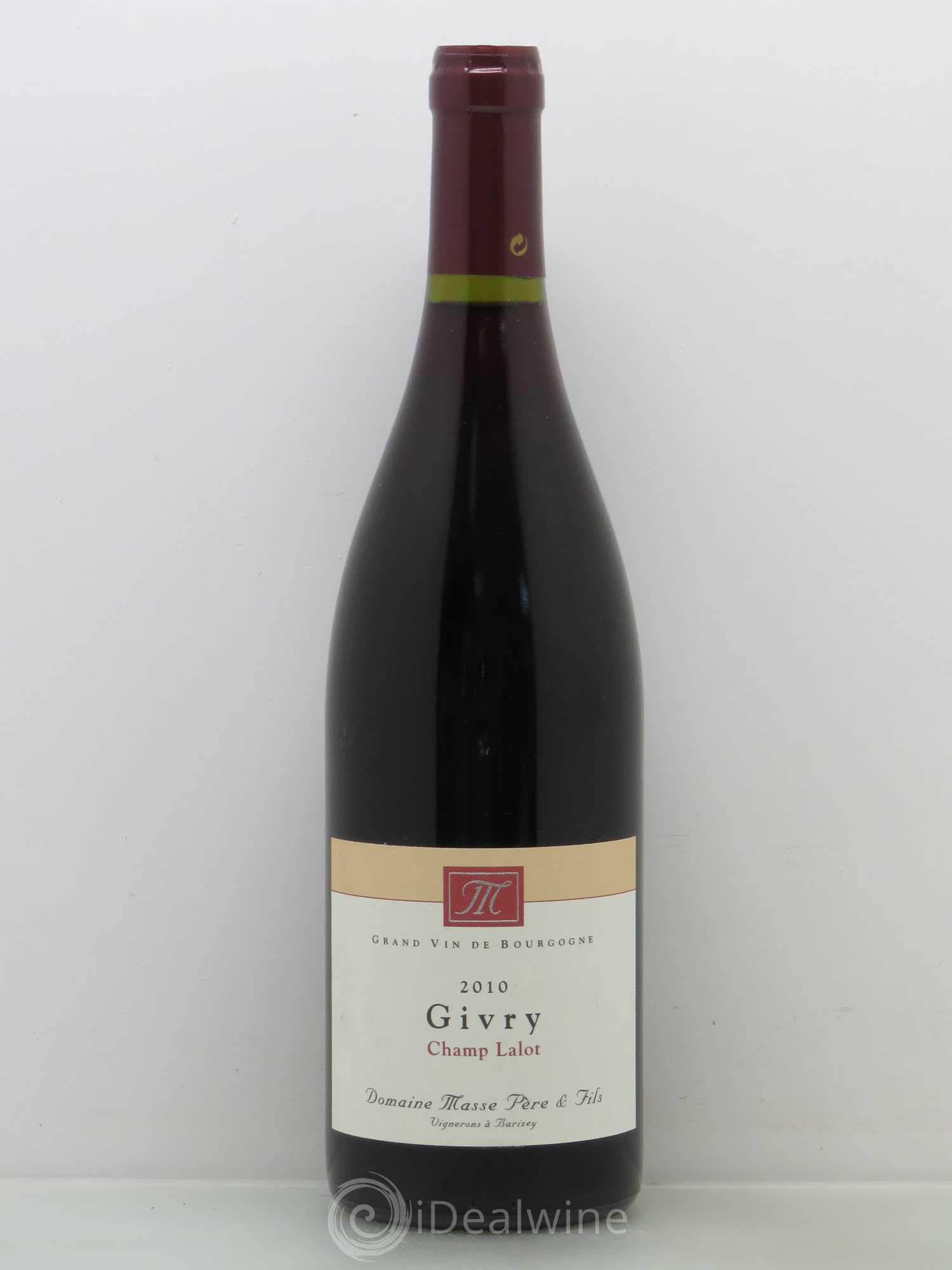 Givry Champ Lalot Domaine Masse Pere Et Fils 2010 - Posten von 1 Flasche - 0