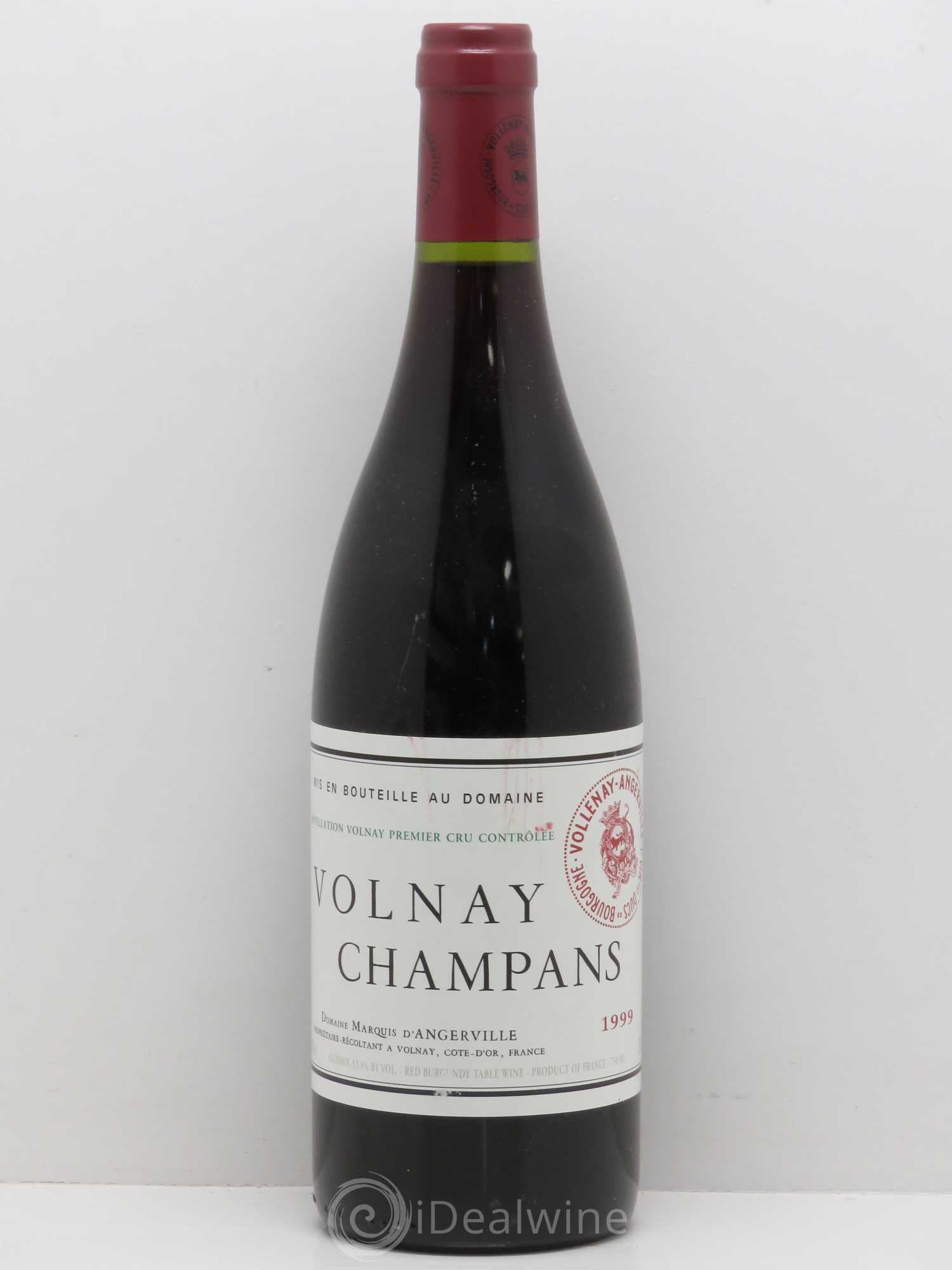 Volnay 1er Cru Champans Marquis d'Angerville (Domaine) 1999 - Lot de 1 bouteille - 0