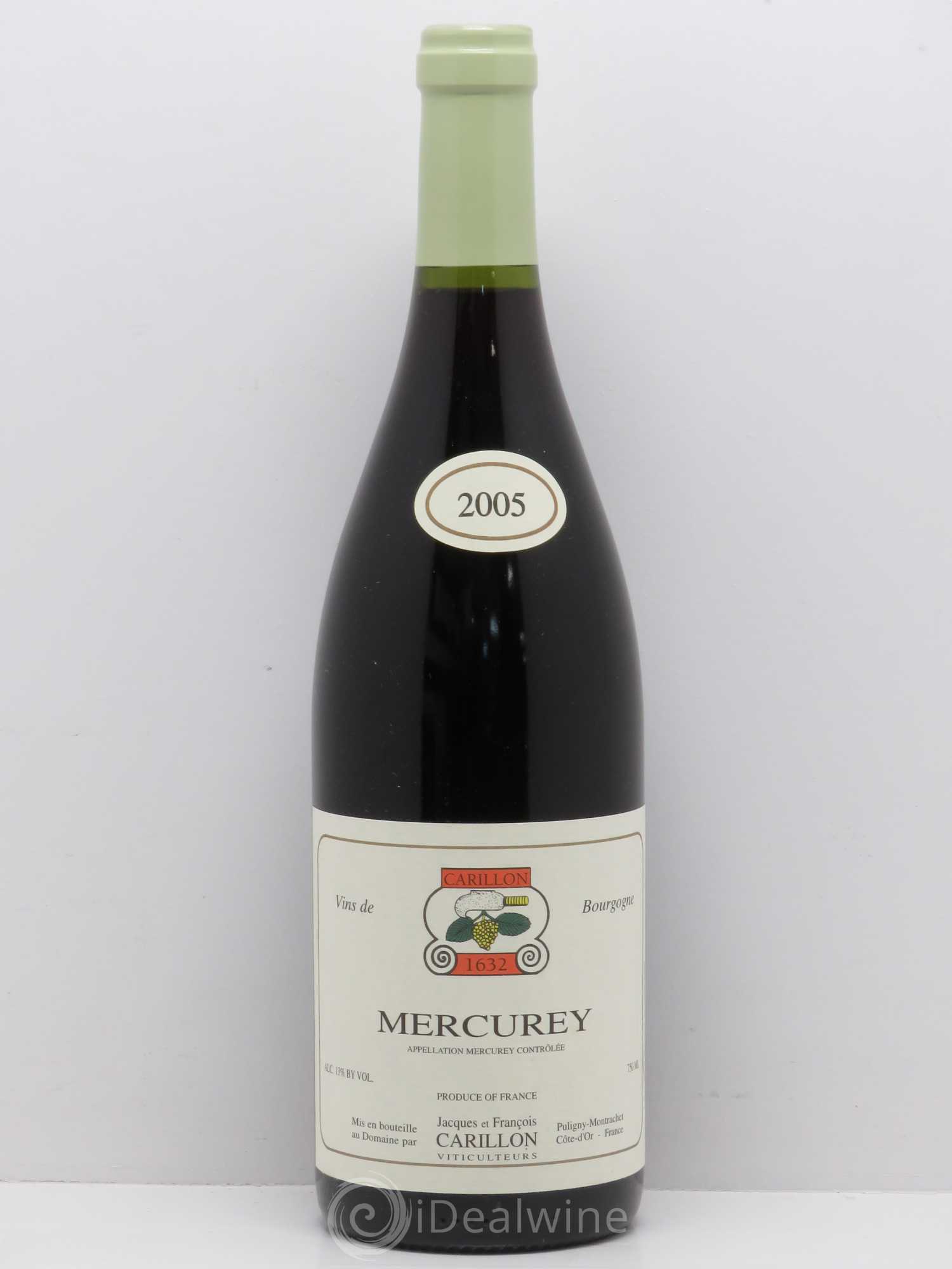 Mercurey Domaine Jacques et Francis Carillon Peres Et Fils 2005 - Posten von 1 Flasche - 0