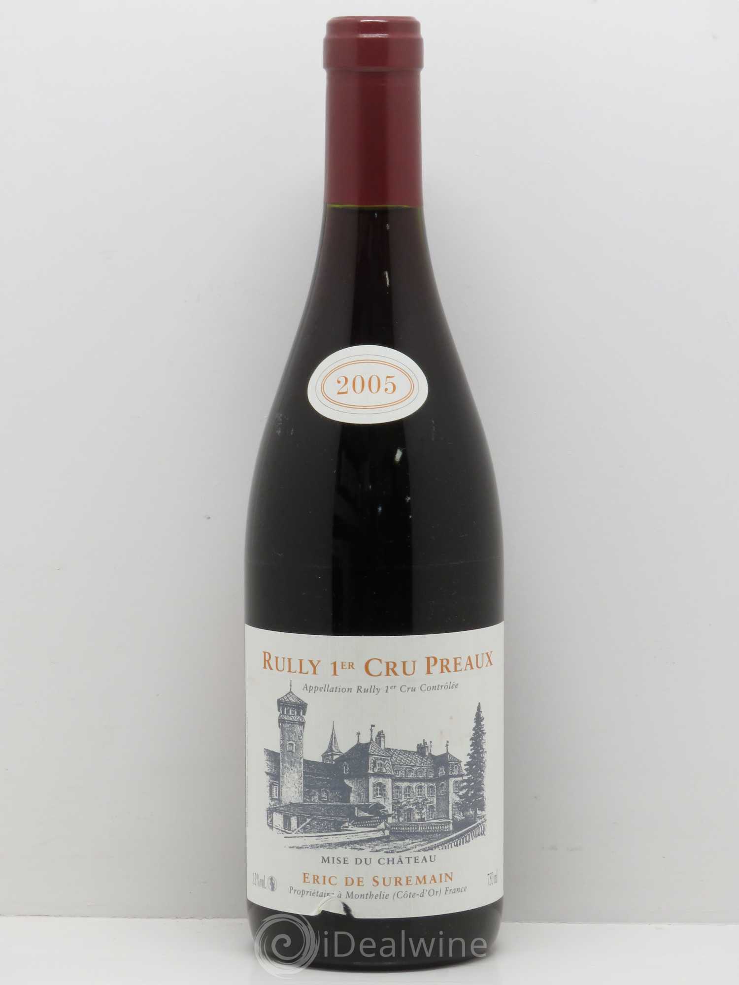 Rully 1er Cru Preaux - Domaine Eric de Suremain 2005 - Lot de 1 bouteille - 0