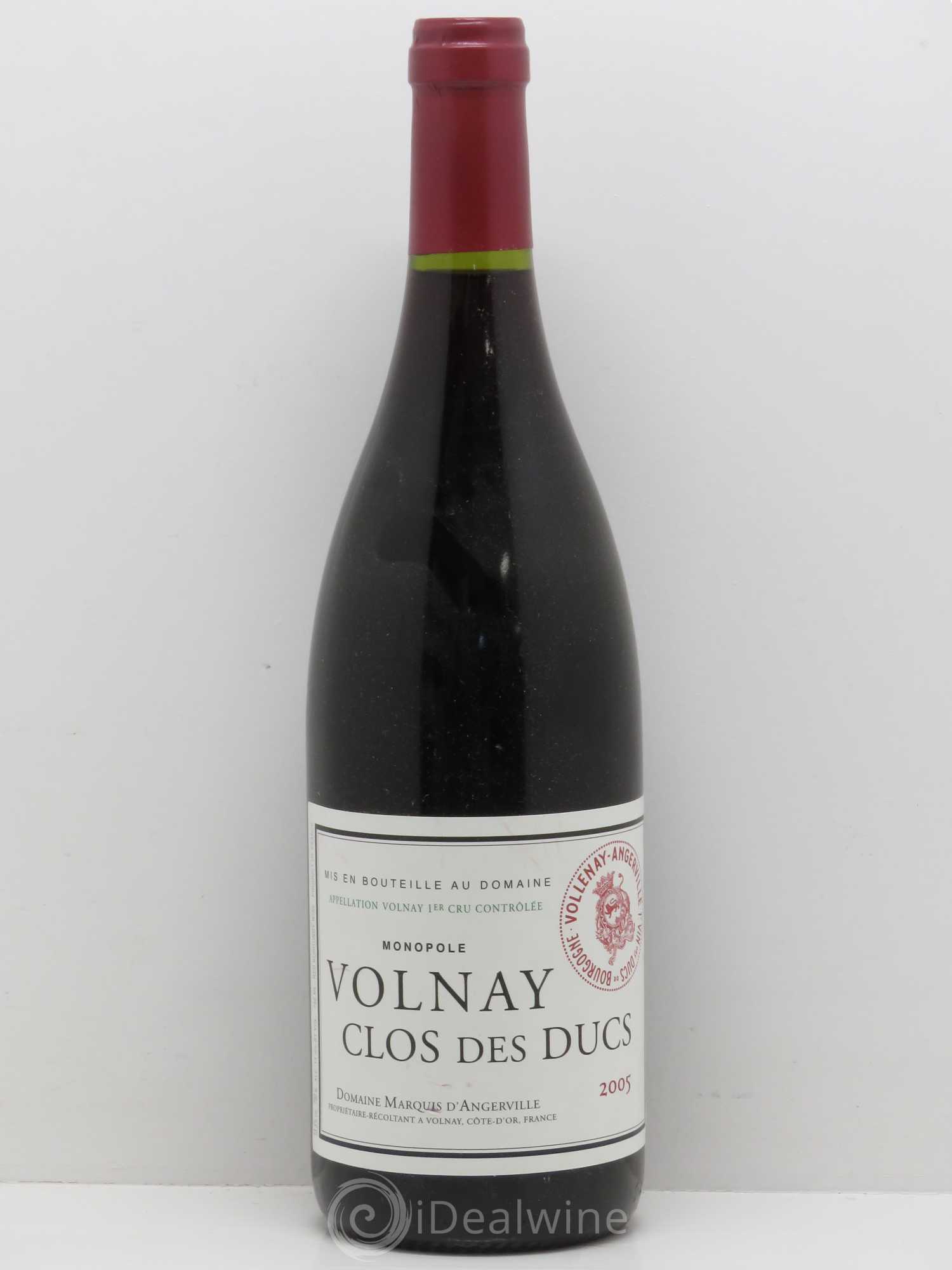 Volnay 1er Cru Clos des Ducs Marquis d'Angerville (Domaine) 2005 - Lot de 1 bouteille - 0