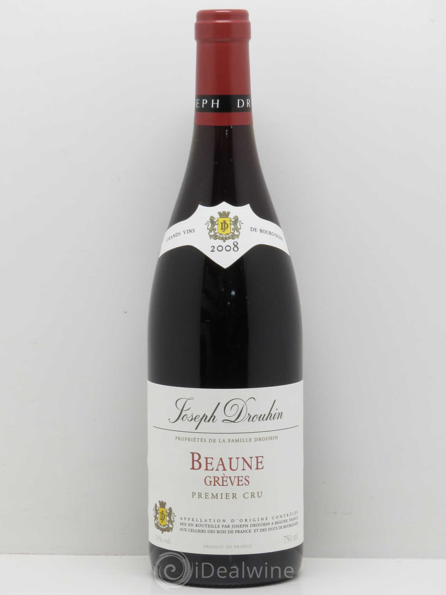 Beaune 1er Cru Grèves Domaine J. Drouhin 2008 - Posten von 1 Flasche - 0