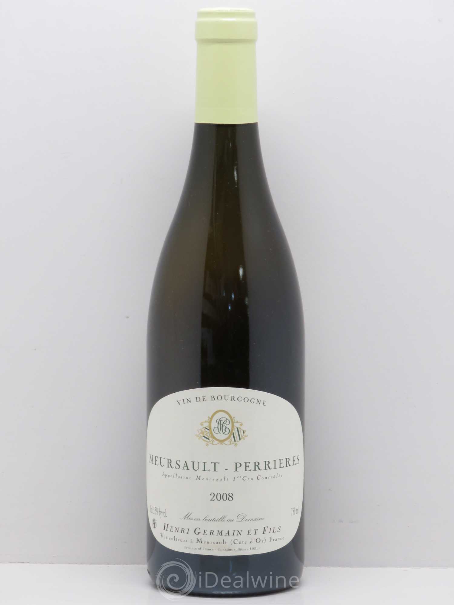 Meursault 1er Cru Perrières Domaine H. Germain Pere Et Fils 2008 - Posten von 1 Flasche - 0
