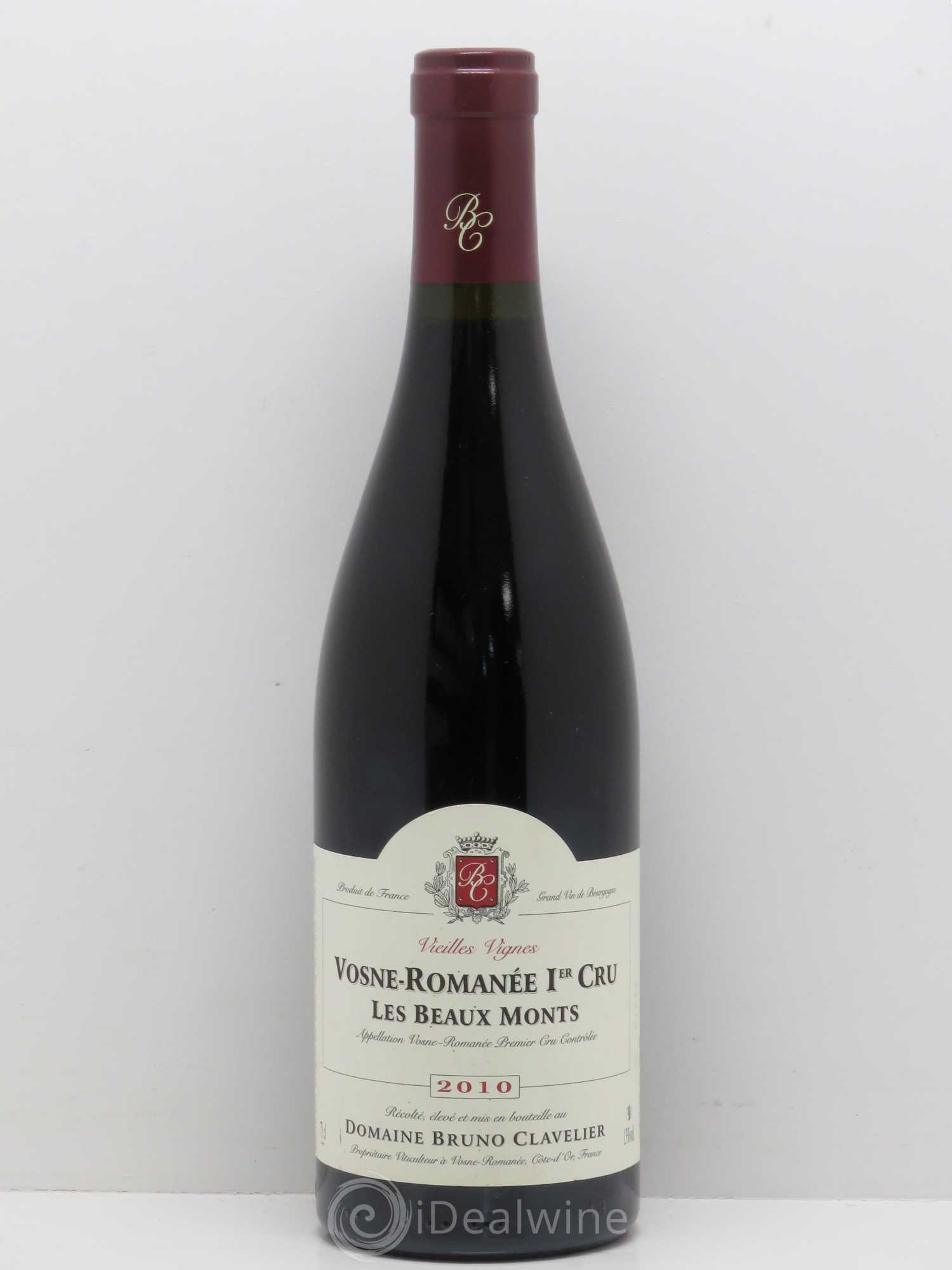 Vosne-Romanée 1er Cru Les Beaux Monts Vieilles Vignes Domaine Bruno Clavelier 2010 - Posten von 1 Flasche - 0