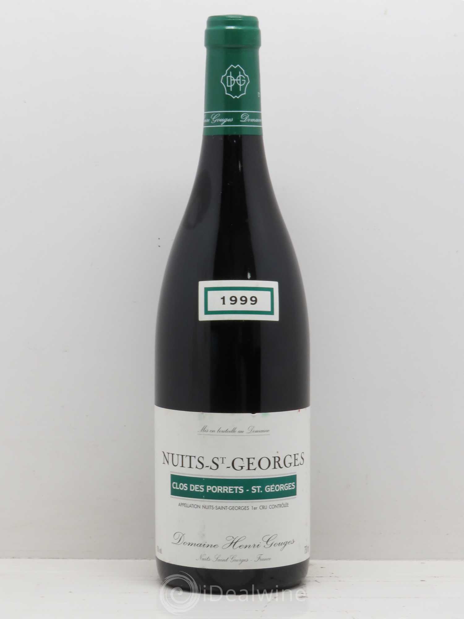 Nuits-Saint-Georges 1er Cru Clos des Porrets St Georges Henri Gouges 1999 - Posten von 1 Flasche - 0