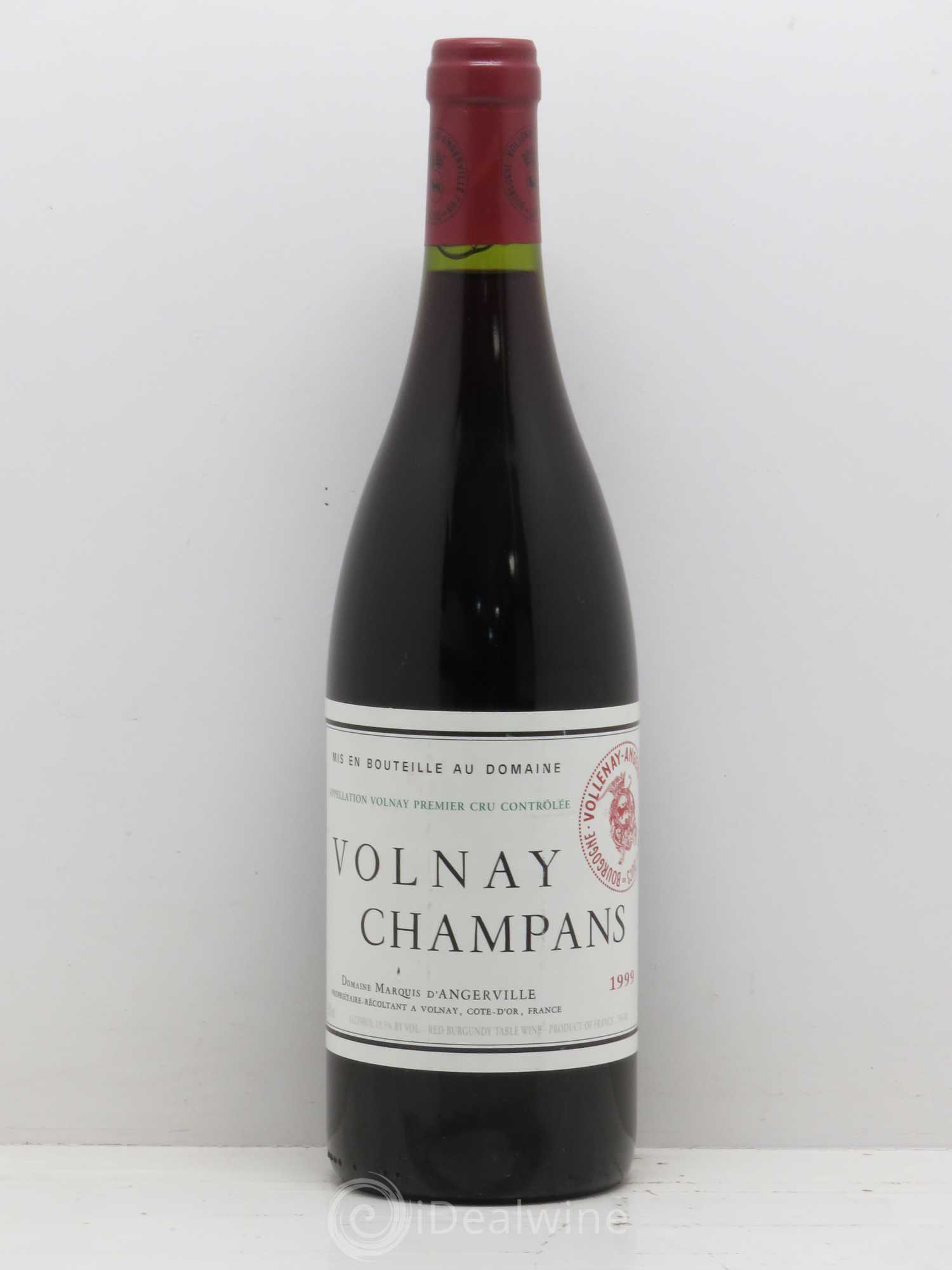 Volnay 1er Cru Champans Marquis d'Angerville (Domaine) 1999 - Lot de 1 bouteille - 0