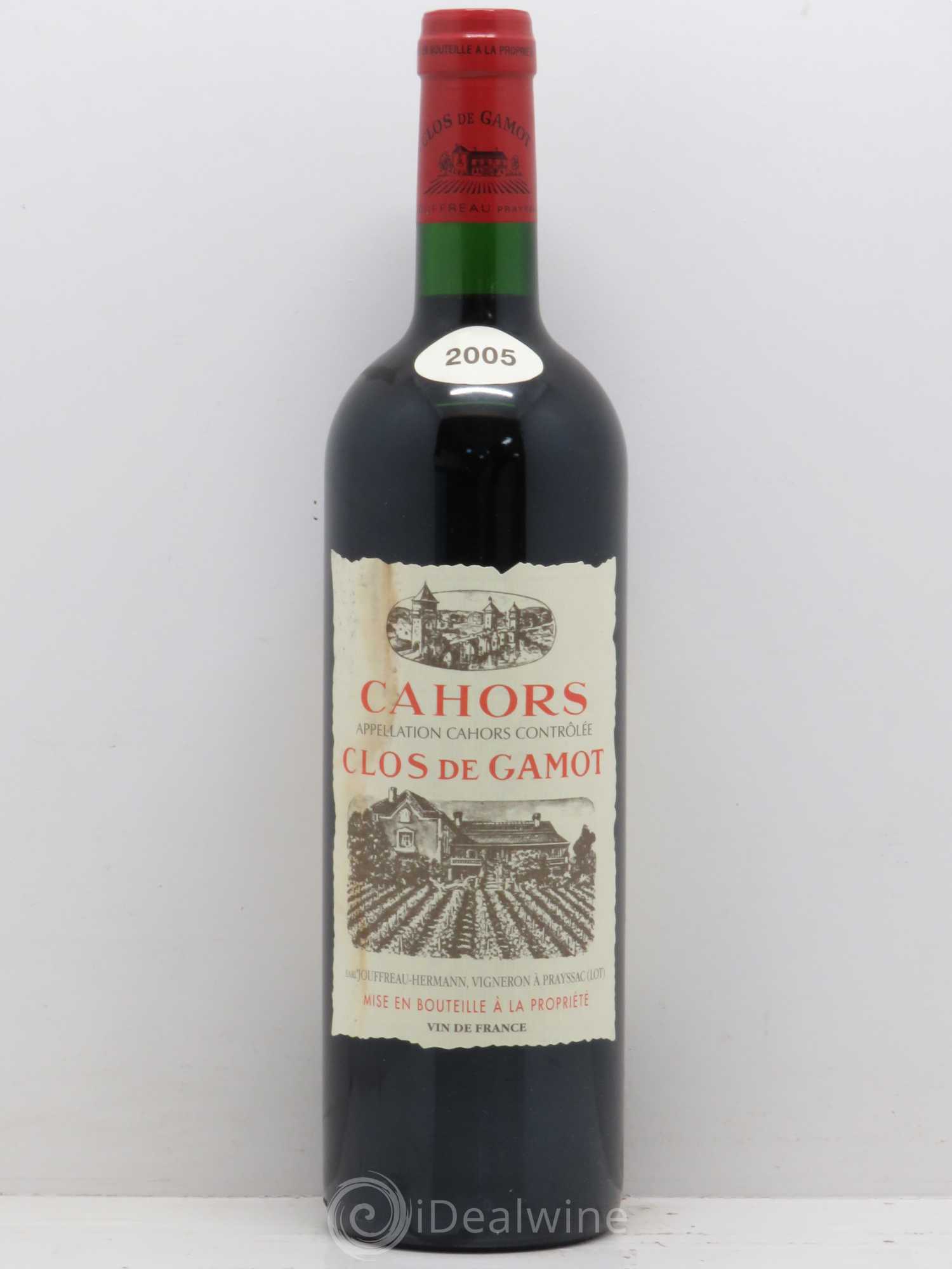 Cahors Clos de Gamot famille Jouffreau 2005 - Lot de 1 bouteille - 0