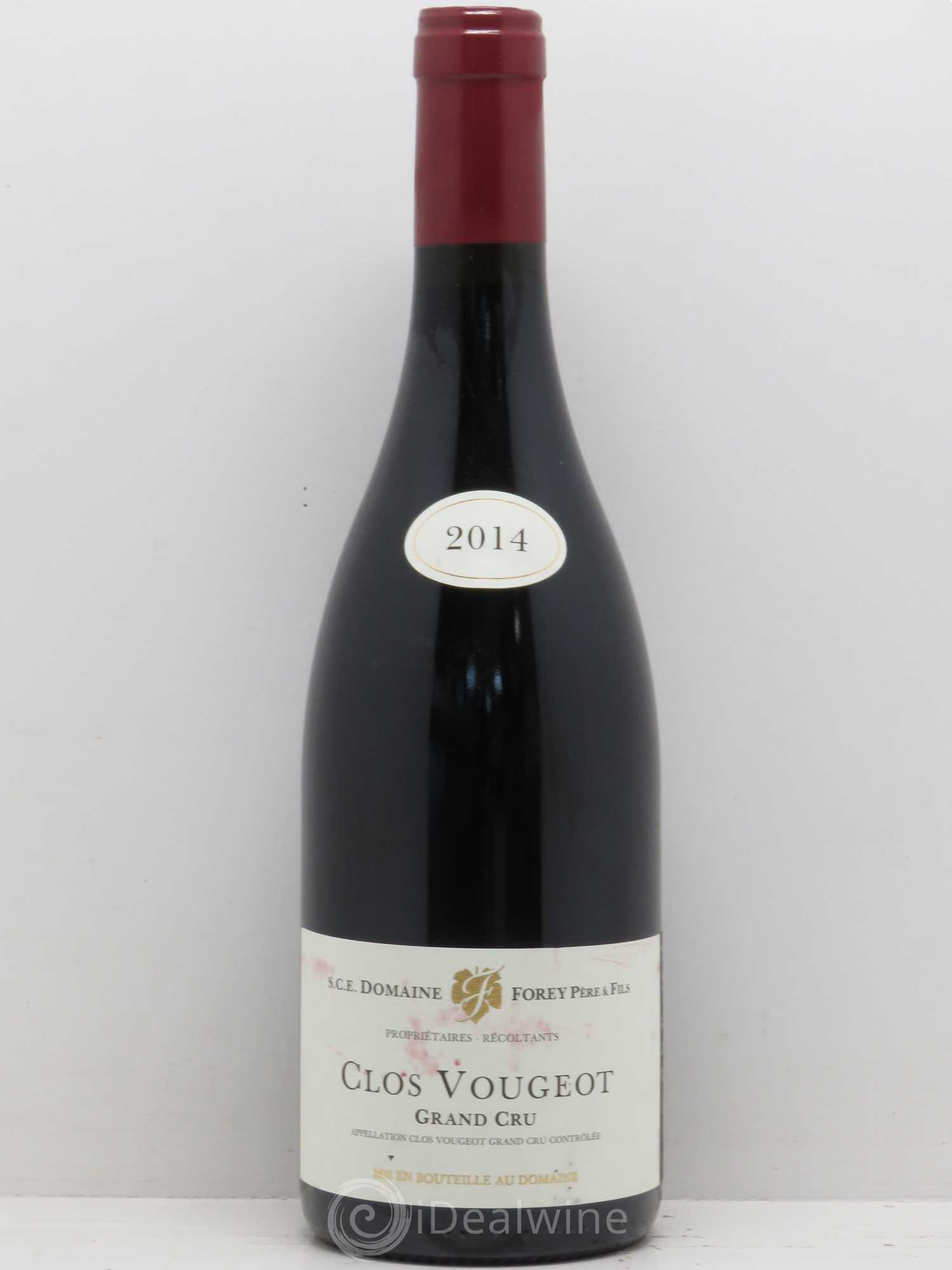 Clos de Vougeot Grand Cru Forey Père et fils 2014 - Posten von 1 Flasche - 0