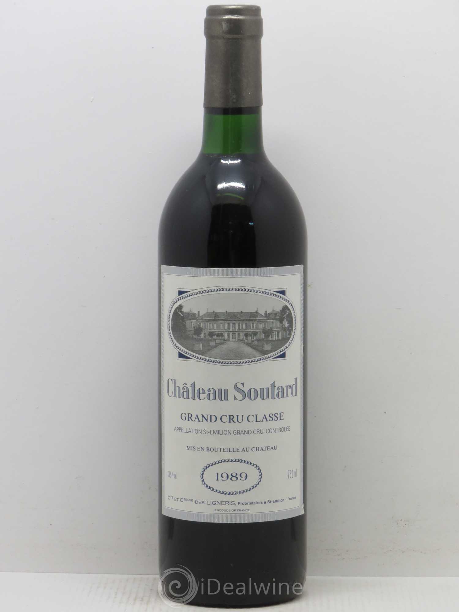 Château Soutard Grand Cru Classé 1989 - Lot de 1 bouteille - 0