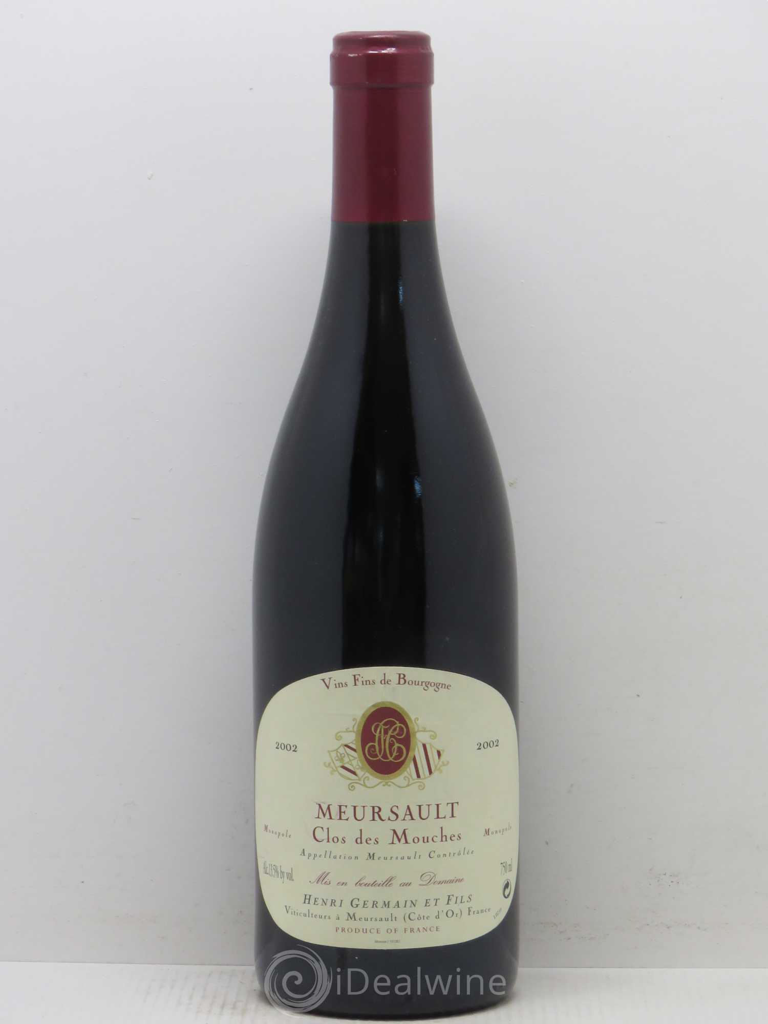 Meursault Clos des Mouches Domaine Henri Germain et Fils 2002 - Posten von 1 Flasche - 0