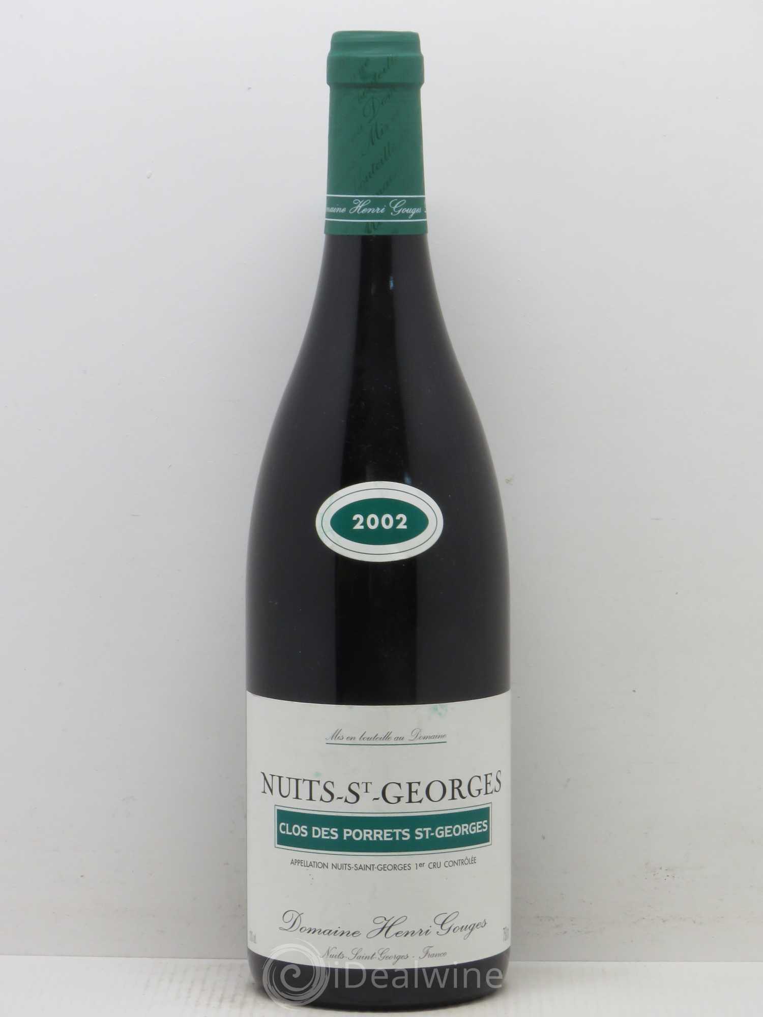 Nuits-Saint-Georges 1er Cru Clos des Porrets St Georges Henri Gouges 2002 - Lot de 1 bouteille - 0