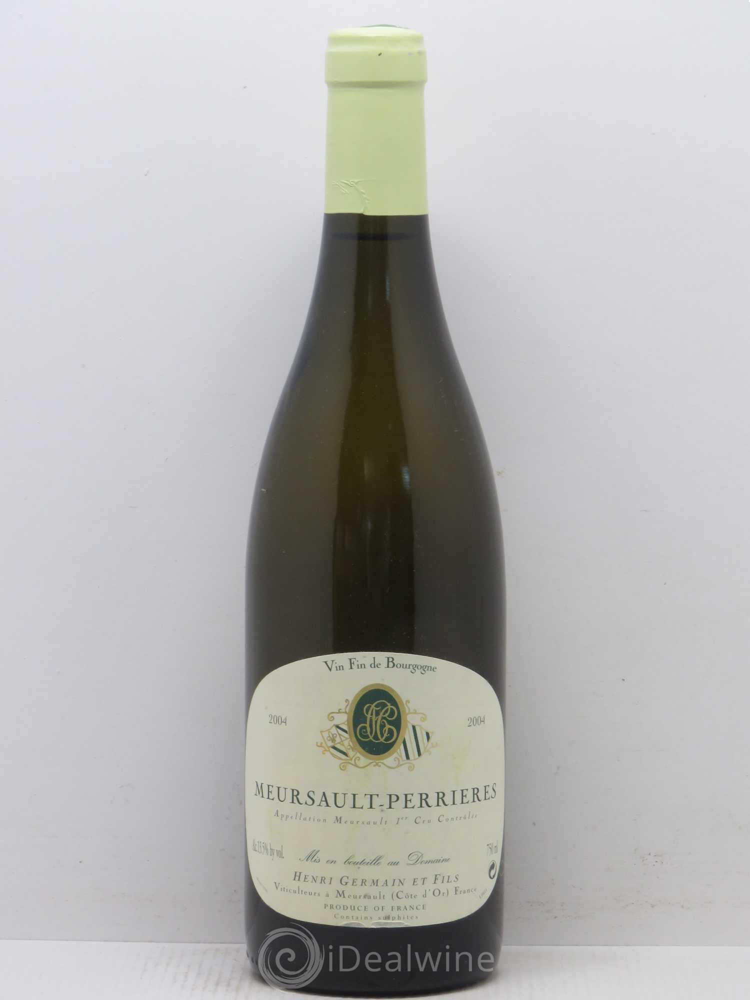 Meursault 1er Cru Les Perrières Domaine Henri Germain et Fils 2004 - Posten von 1 Flasche - 0