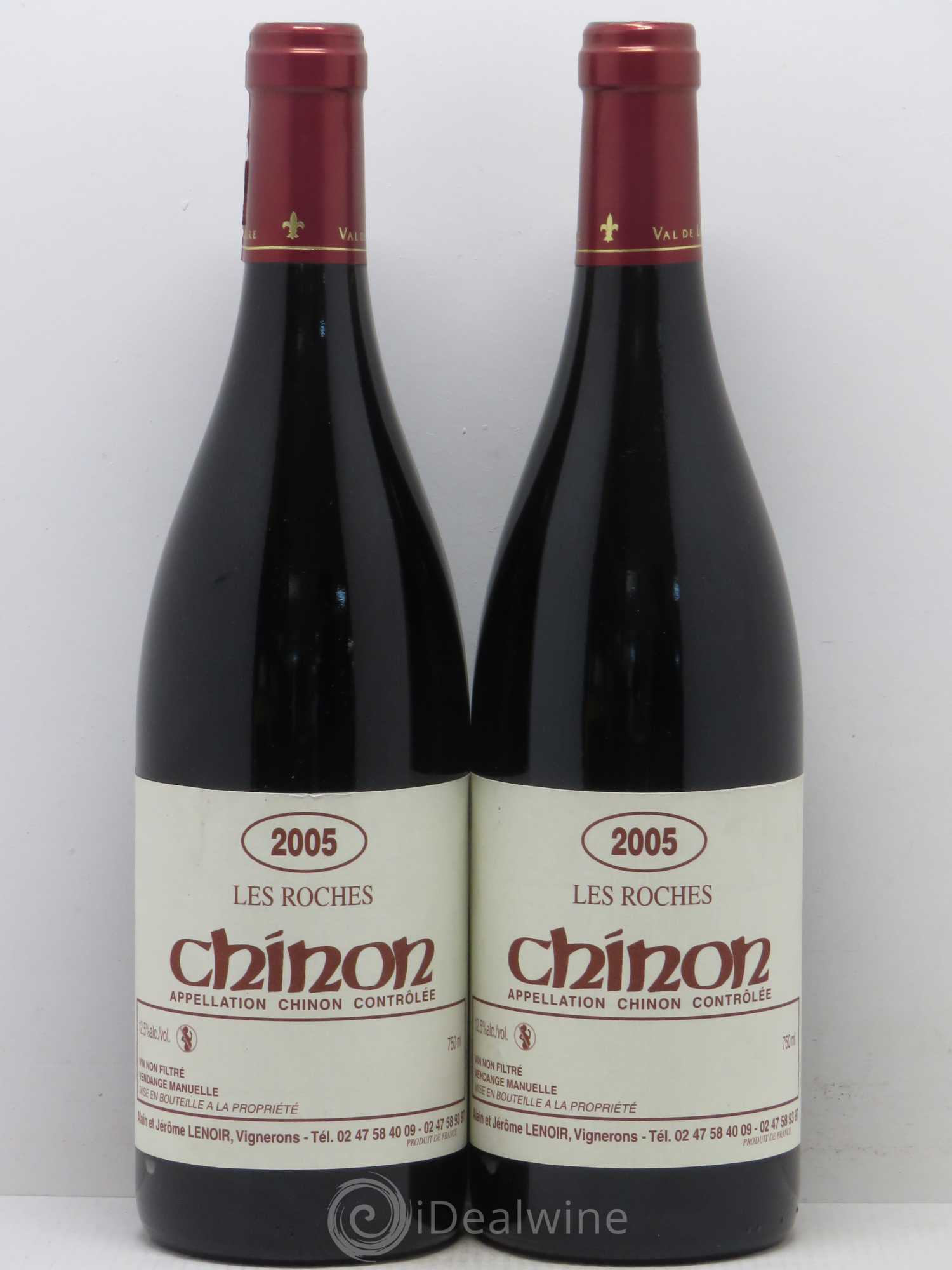 Chinon Les Roches Domaine Alain et Jerôme Lenoir 2005 - Posten von 2 Flaschen - 0