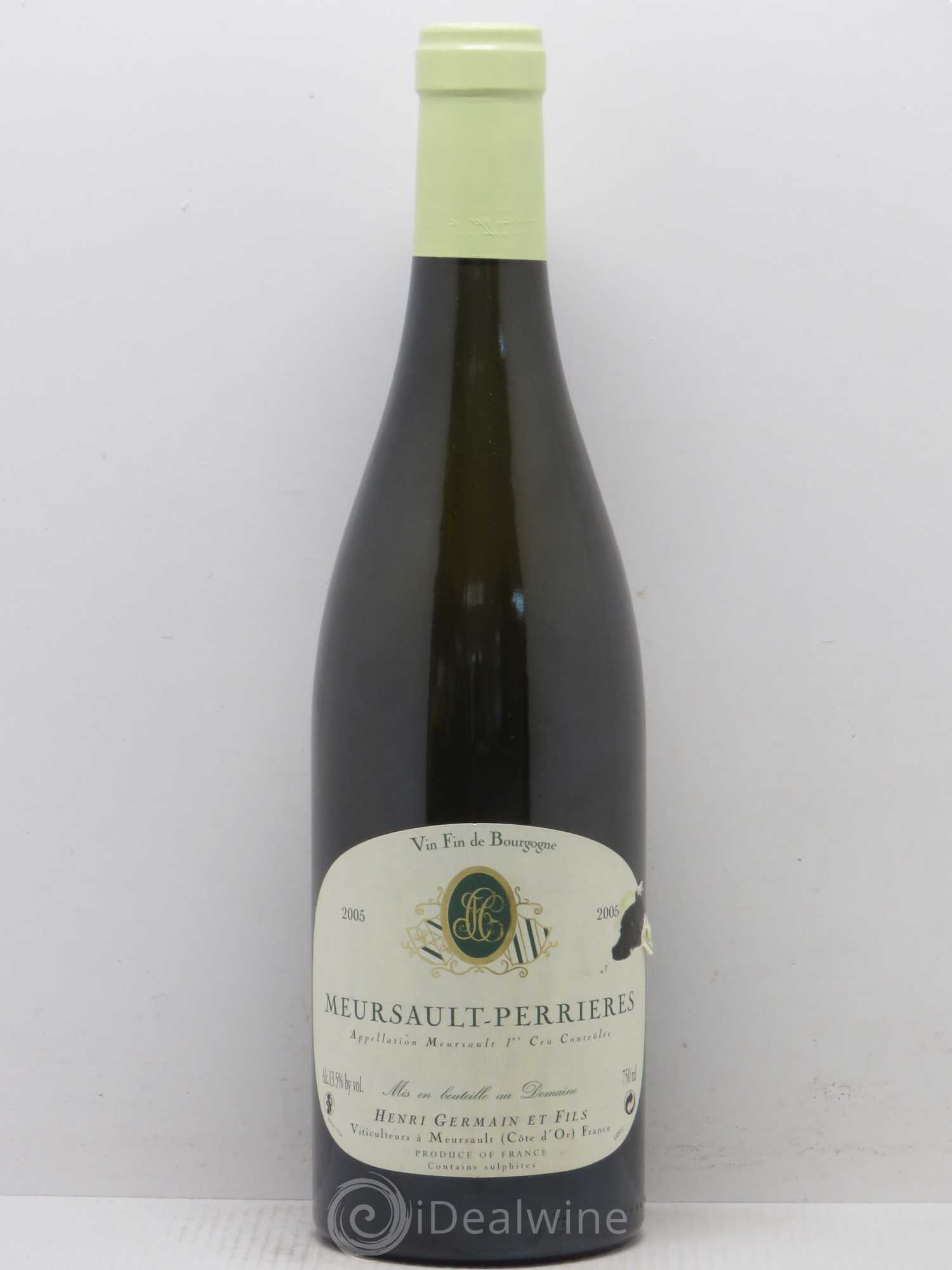 Meursault 1er Cru Les Perrières Domaine Henri Germain et Fils 2005 - Posten von 1 Flasche - 0
