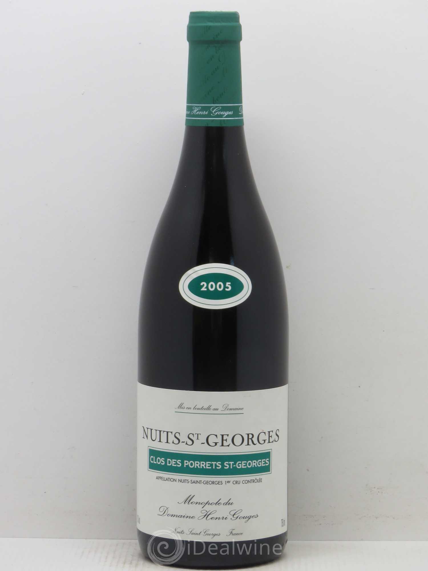 Nuits-Saint-Georges 1er Cru Clos des Porrets St Georges Henri Gouges 2005 - Lot de 1 bouteille - 0