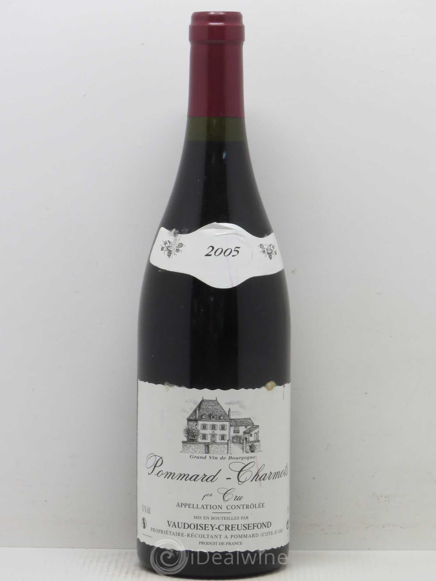 Pommard 1er Cru Charmots Domaine Vaudoisey-Creusefond 2005 - Lot de 1 bouteille - 0