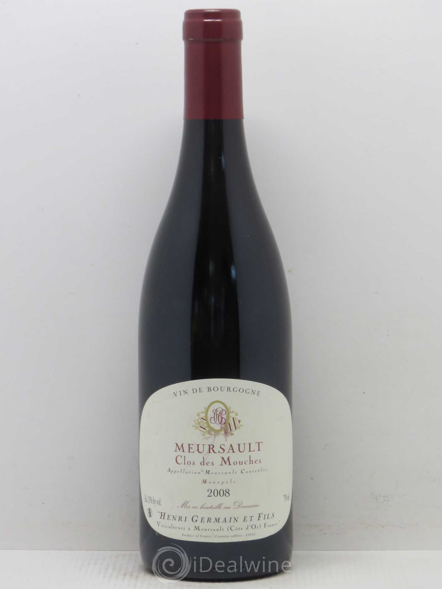 Meursault Clos des Mouches Domaine Henri Germain et Fils 2008 - Posten von 1 Flasche - 0