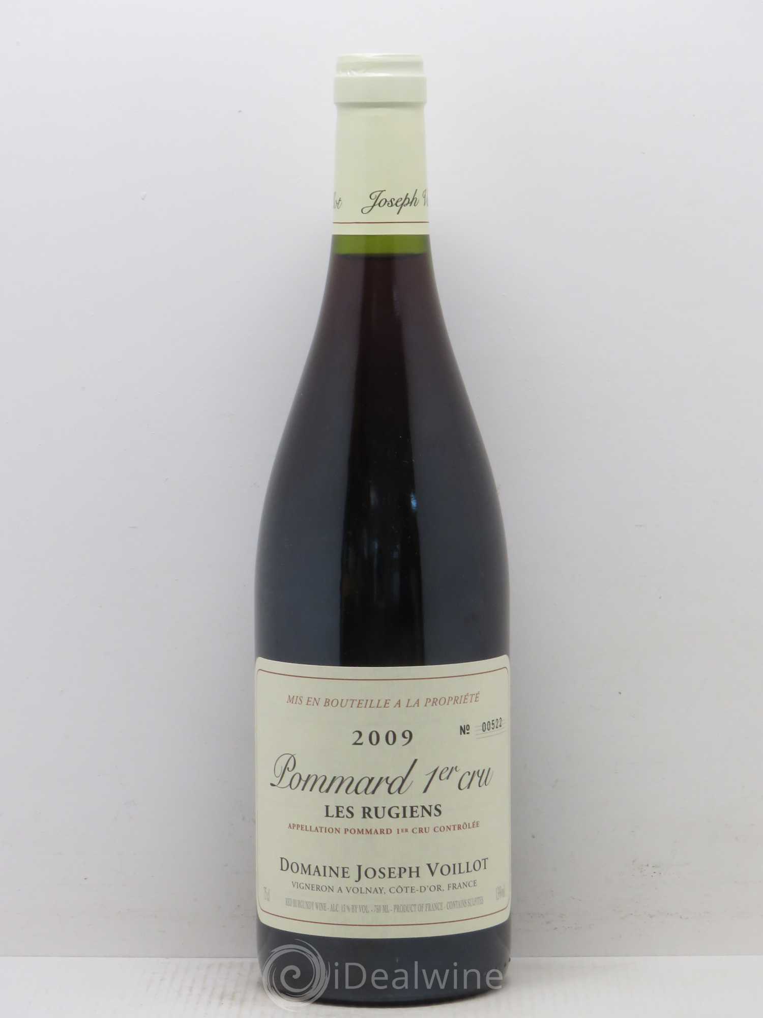 Pommard 1er Cru Les Rugiens Joseph Voillot (Domaine) 2009 - Lot de 1 bouteille - 0