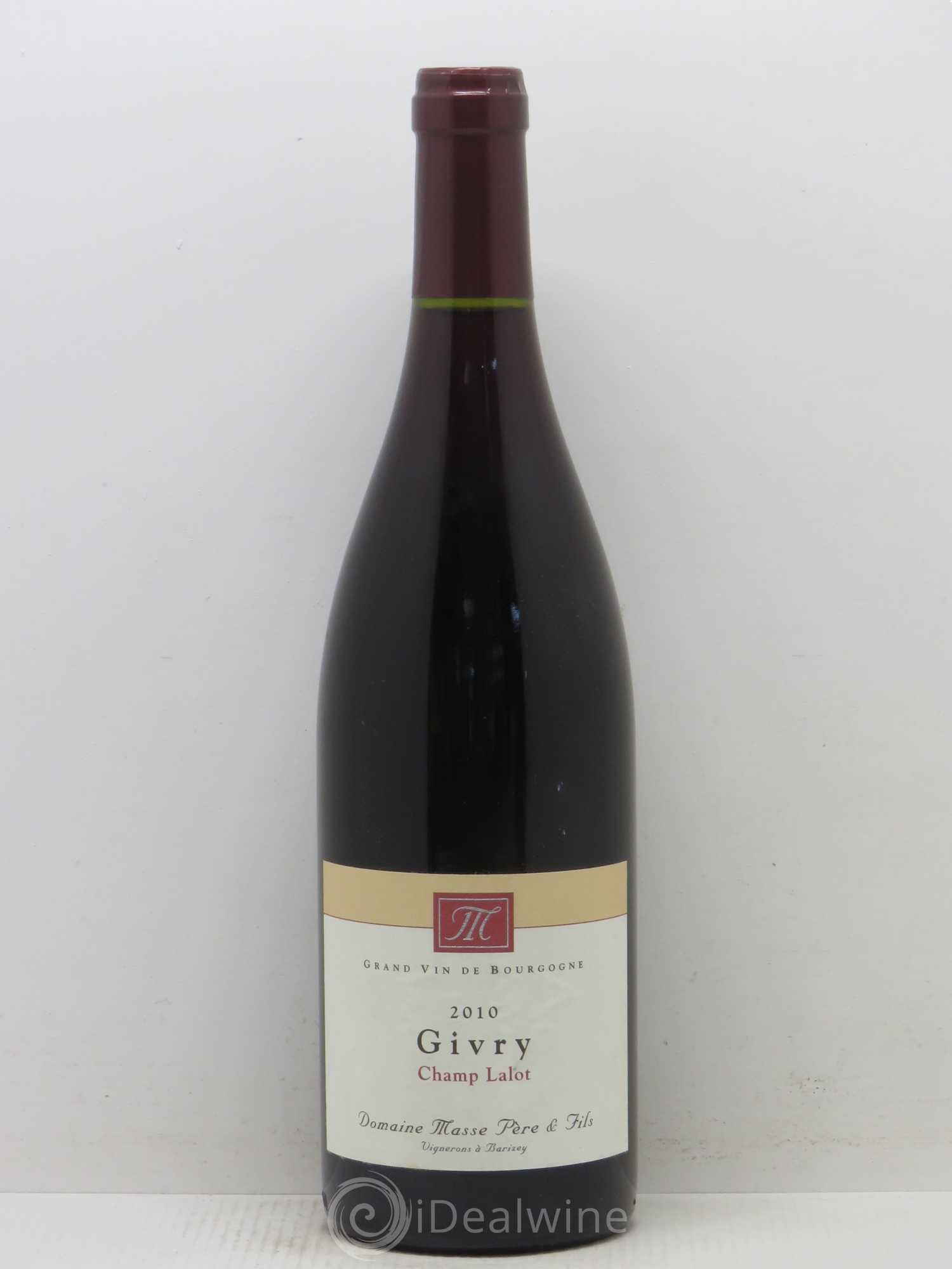 Givry Champ Lalot Domaine Masse 2010 - Posten von 1 Flasche - 0