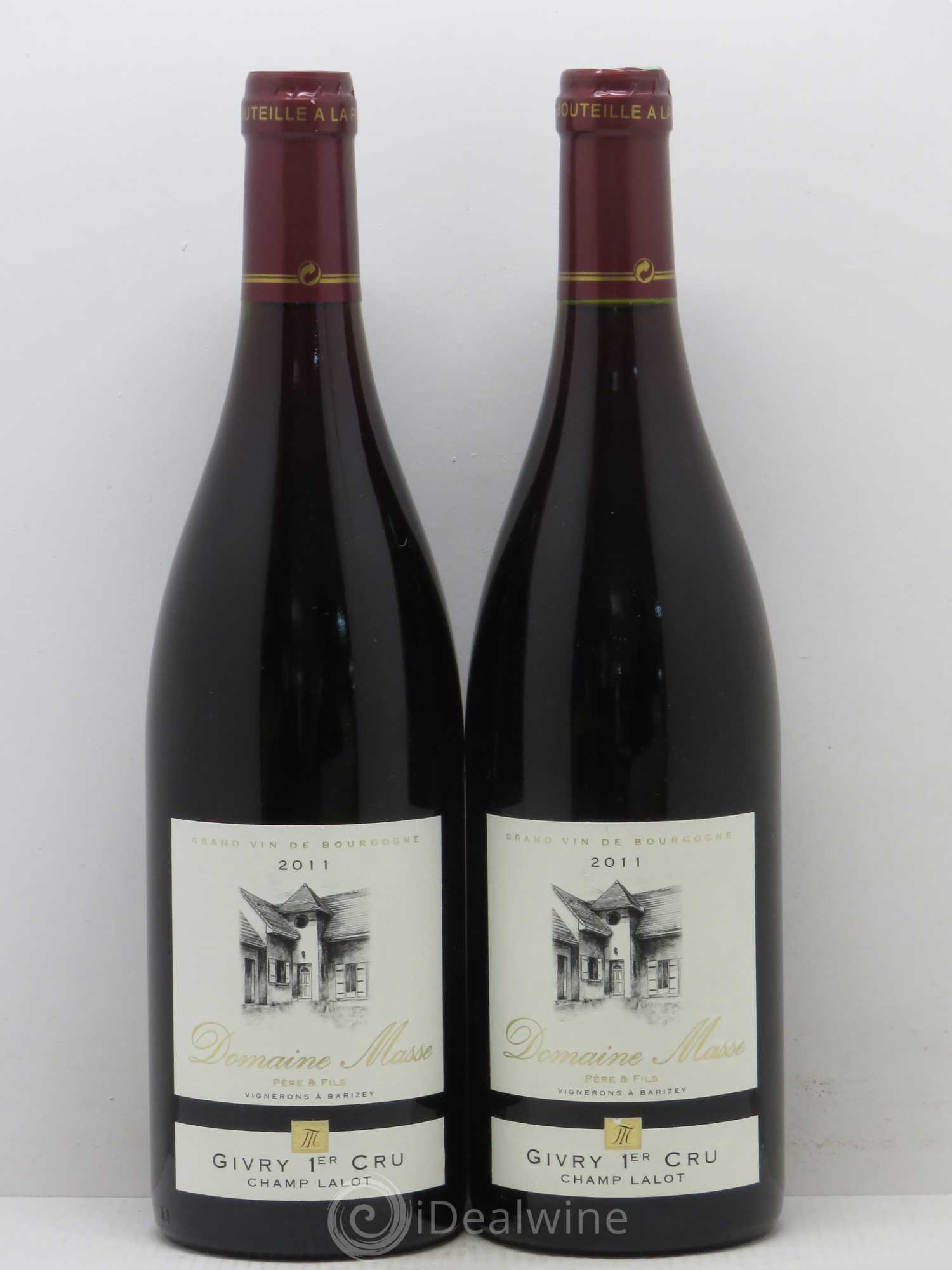 Givry 1er Cru Champ Lalot Domaine Masse 2011 - Posten von 2 Flaschen - 0