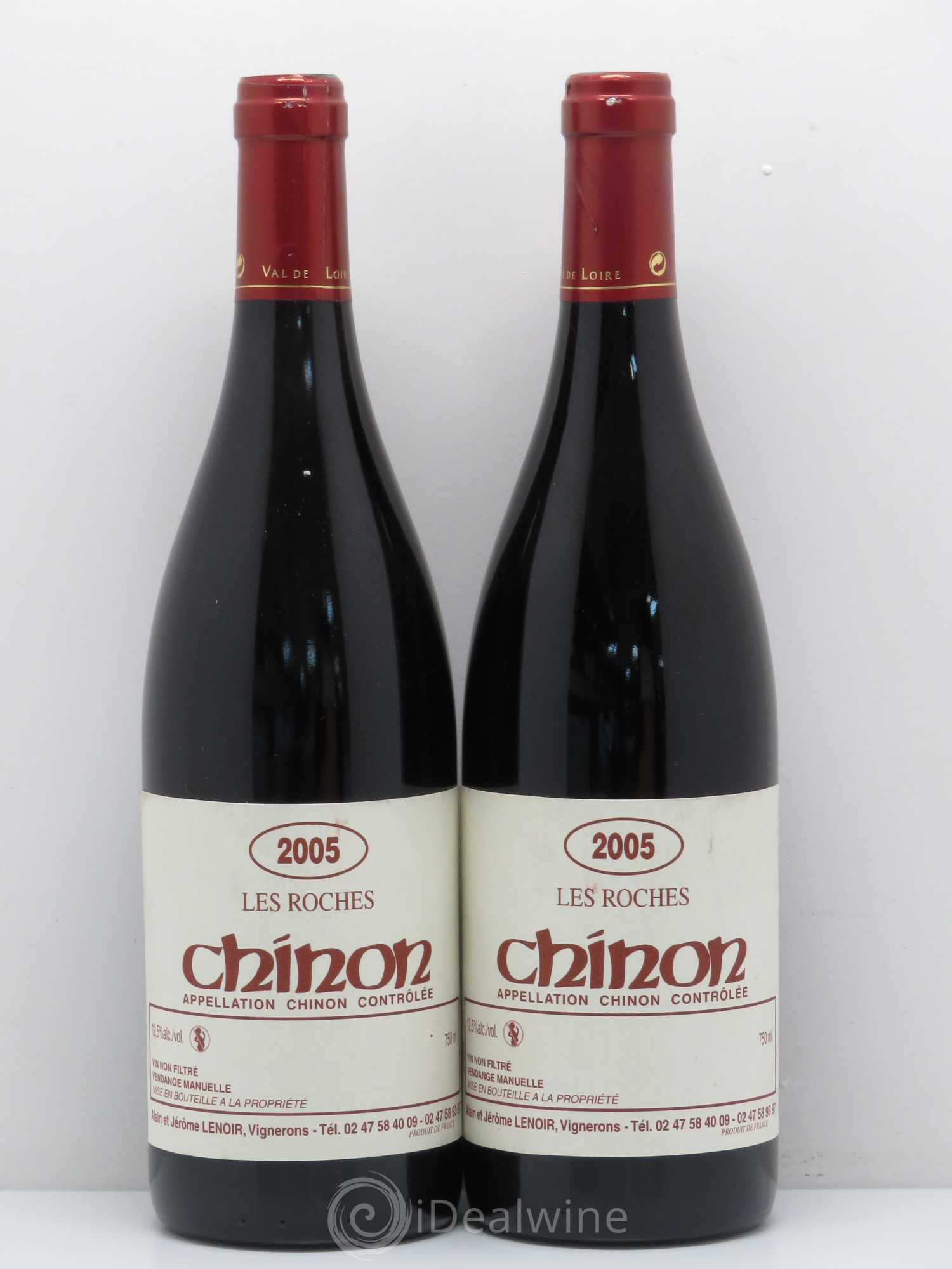 Chinon Les Roches Domaine Alain et Jerôme Lenoir 2005 - Posten von 2 Flaschen - 0