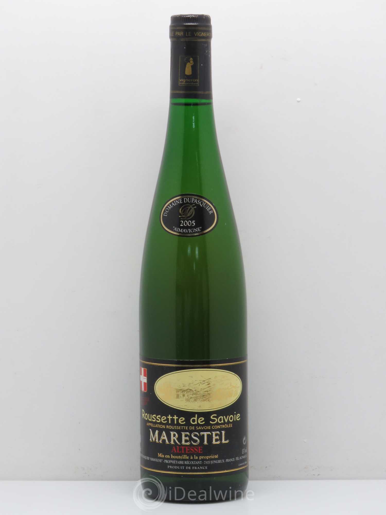 Vin de Savoie Roussette de Savoie Altesse Marestel Domaine Dupasquier Aimavigne 2005 - Posten von 1 Flasche - 0