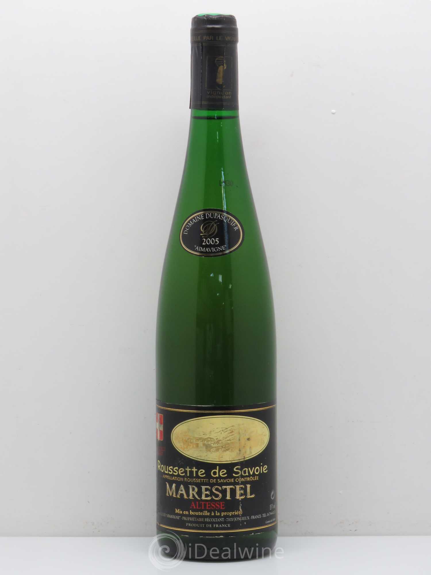 Vin de Savoie Roussette de Savoie Altesse Marestel Domaine Dupasquier Aimavigne 2005 - Posten von 1 Flasche - 0