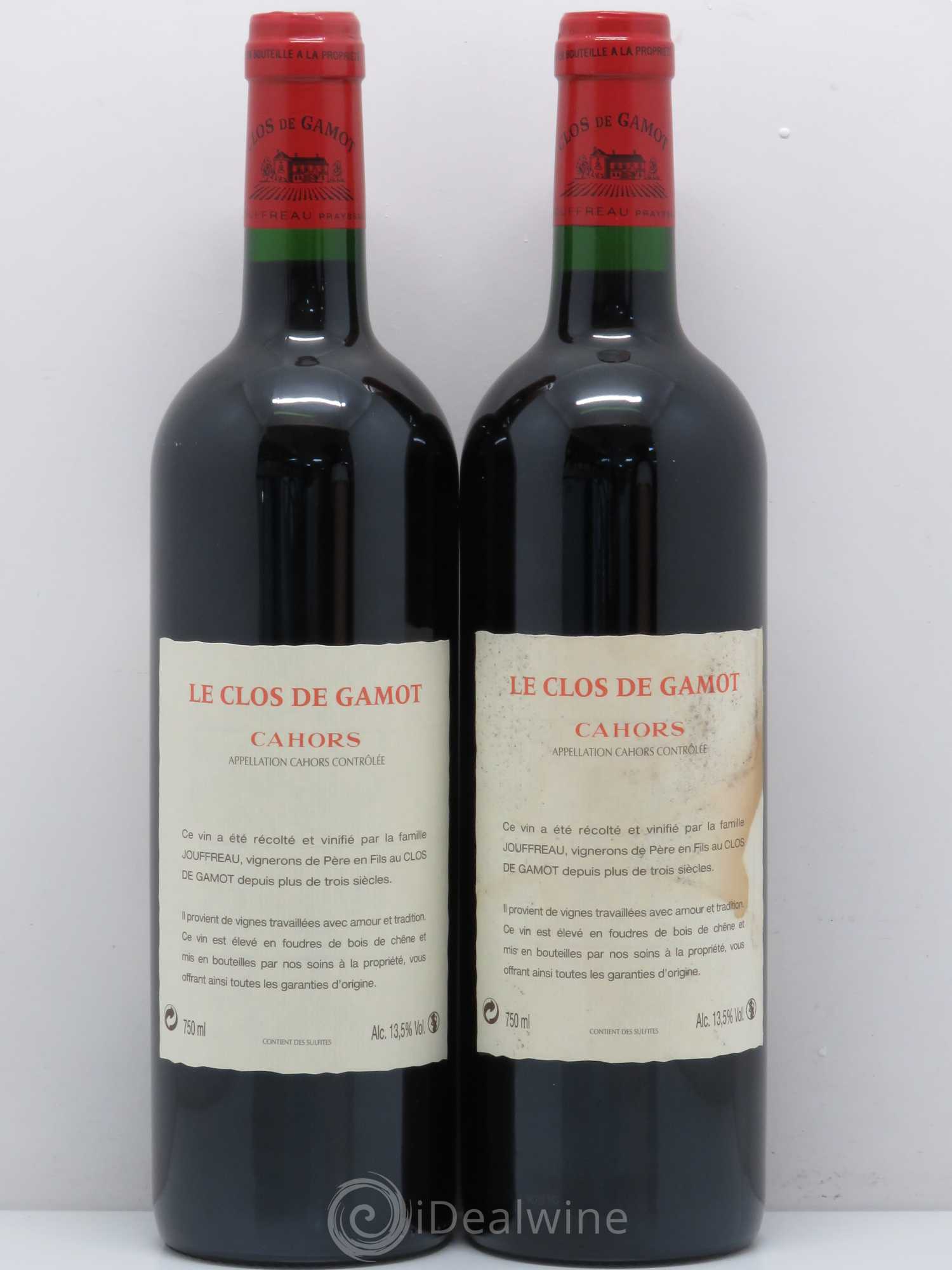 Cahors Clos de Gamot famille Jouffreau 2005 - Lot de 2 bouteilles - 1