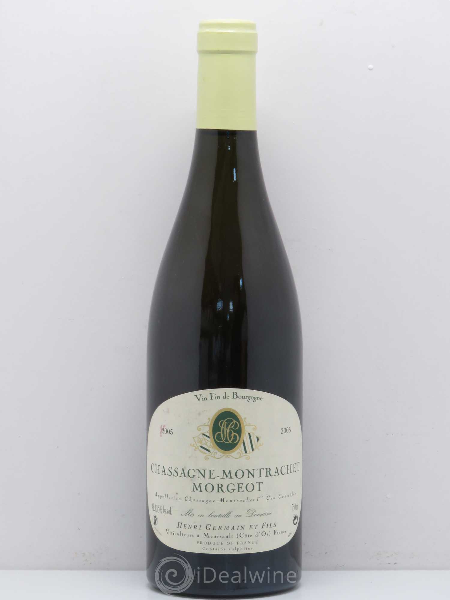 Chassagne-Montrachet 1er Cru Morgeot Domaine H. Germain Père et Fils 2005 - Posten von 1 Flasche - 0