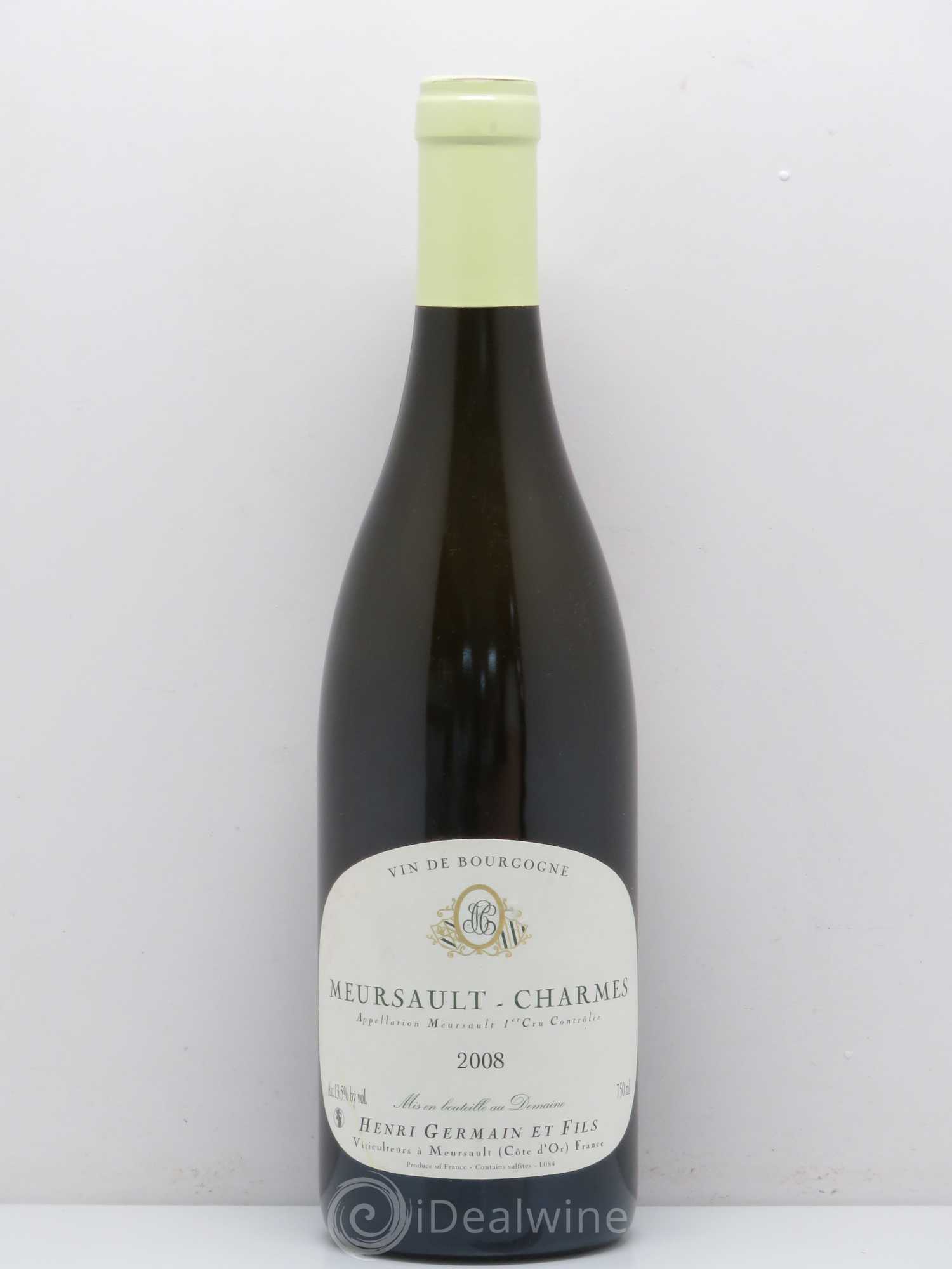 Meursault 1er Cru Charmes Domaine H.Germain Pere Et Fils 2008 - Posten von 1 Flasche - 0