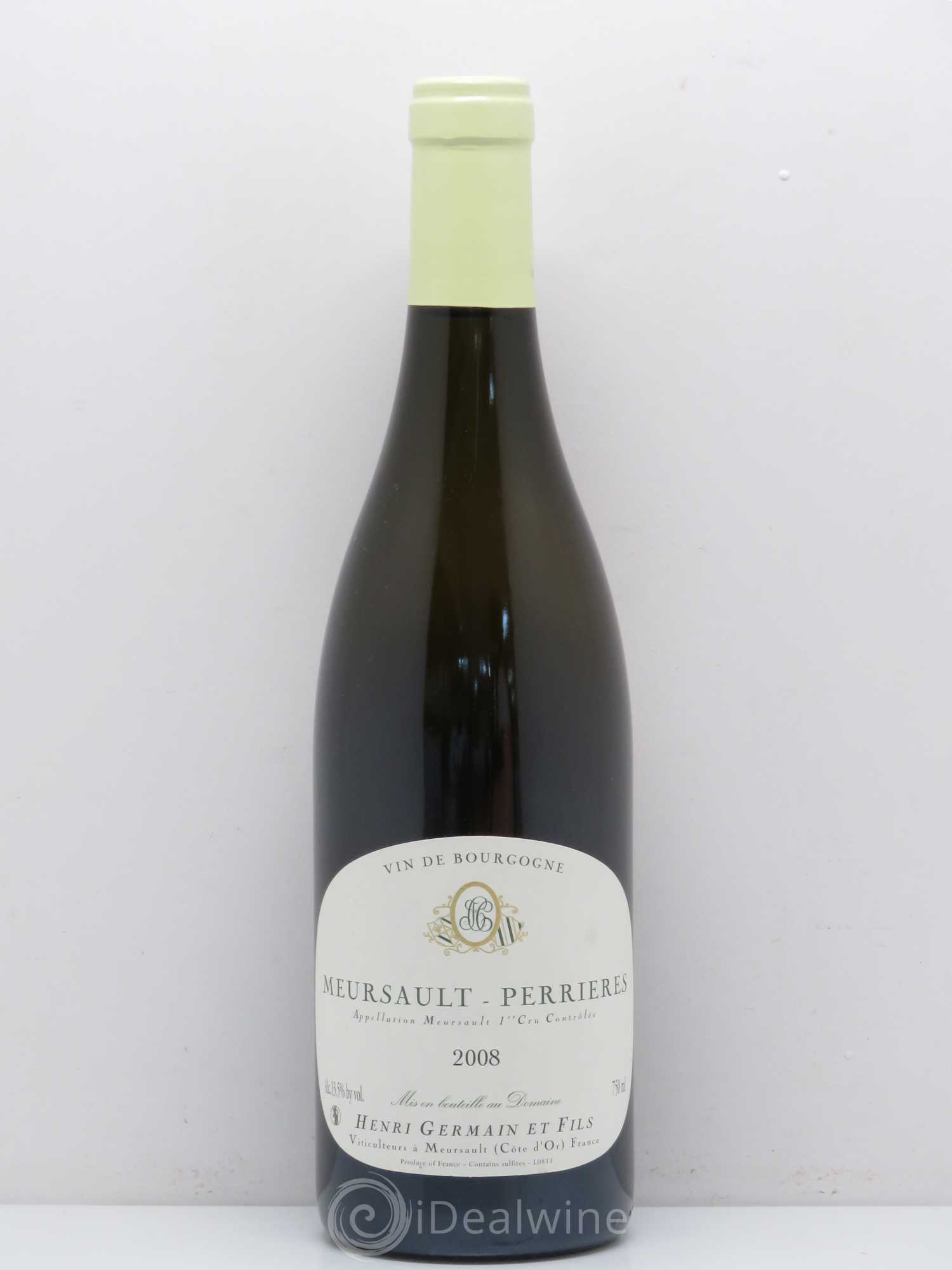 Meursault 1er Cru Perrières Domaine H. Germain Pere Et Fils 2008 - Posten von 1 Flasche - 0