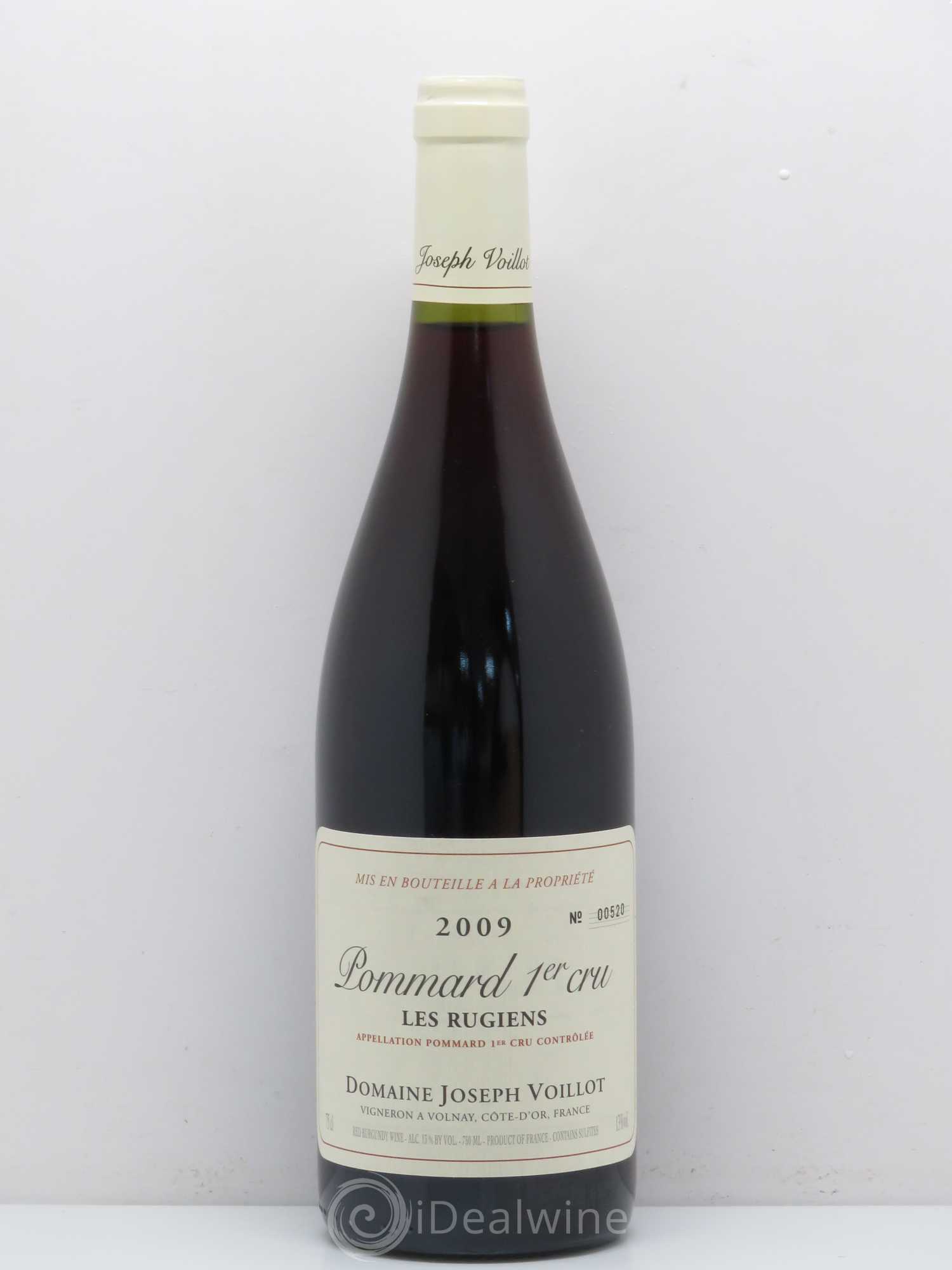 Pommard 1er Cru Les Rugiens Joseph Voillot (Domaine) 2009 - Lot de 1 bouteille - 0
