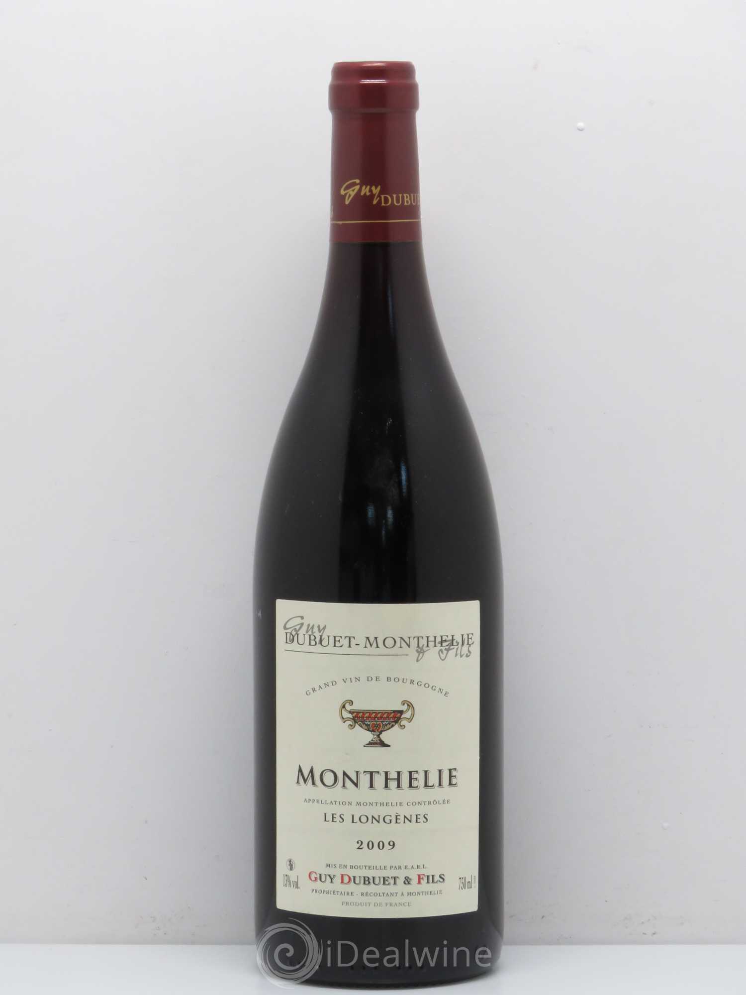 Monthélie Les Longènes domaine Guy Dubuet et Fils 2009 - Posten von 1 Flasche - 0
