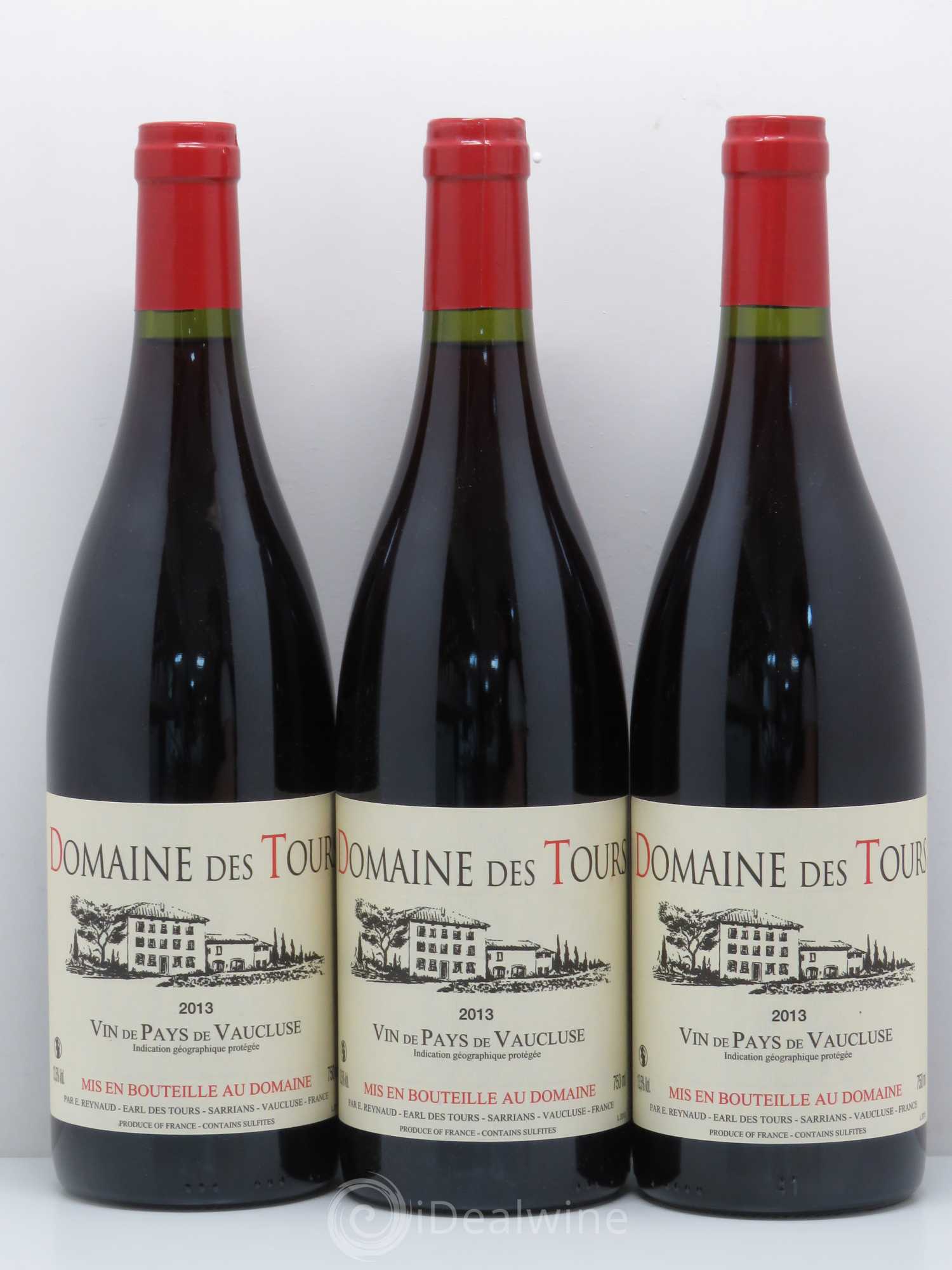 Vaucluse (Vin de Pays de Vaucluse) Domaine des Tours Emmanuel Reynaud 2013 - Lot de 3 bouteilles - 0