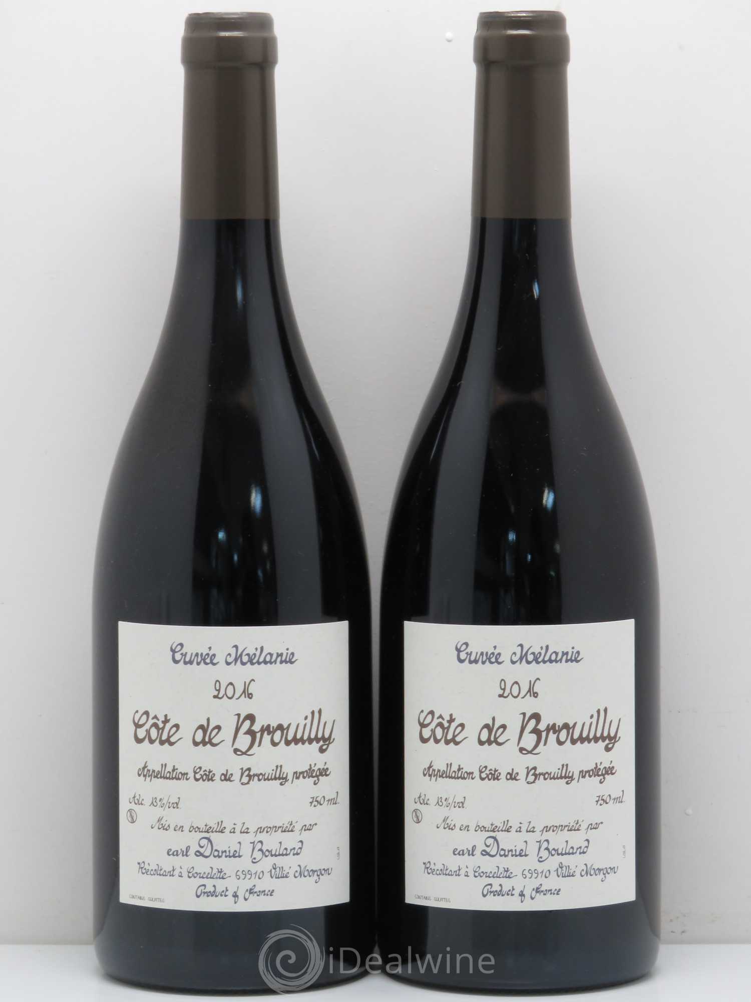 Brouilly Cuvée Mélanie Daniel Bouland 2016 - Lot of 2 bottles - 0