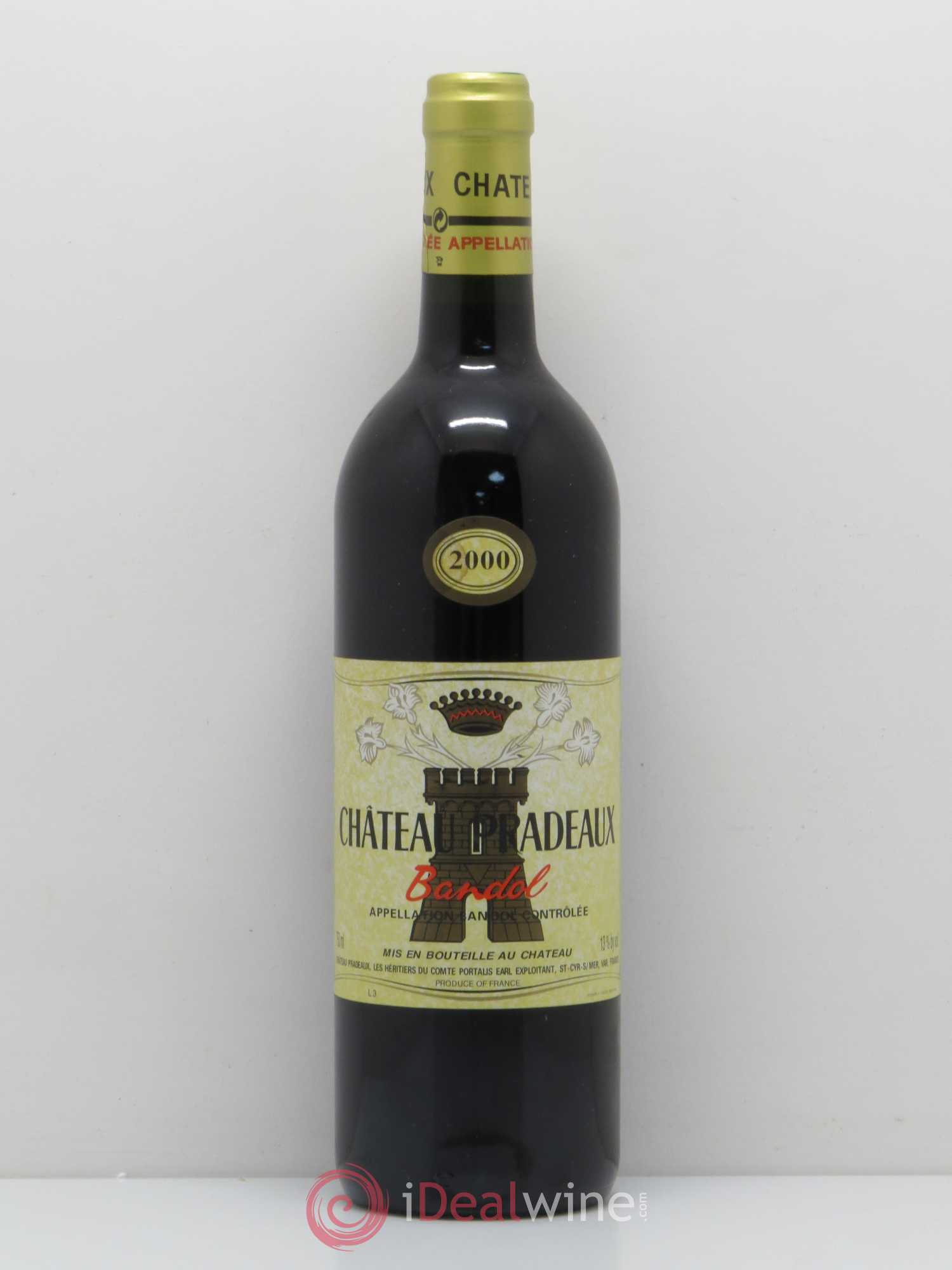 Bandol Château Pradeaux Famille Portalis 2000 - Lot de 1 bouteille - 0