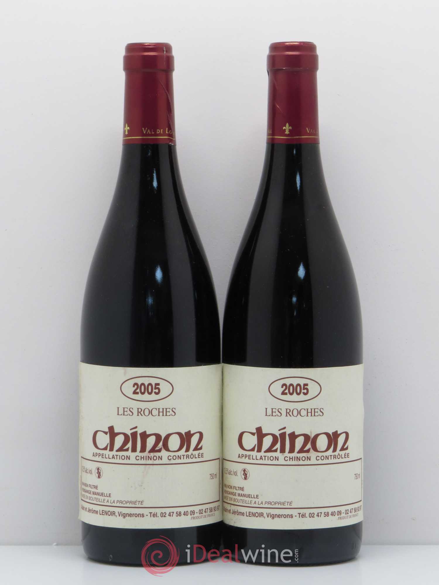 Chinon Les Roches Domaine Alain et Jérome Lenoir 2005 - Posten von 2 Flaschen - 0