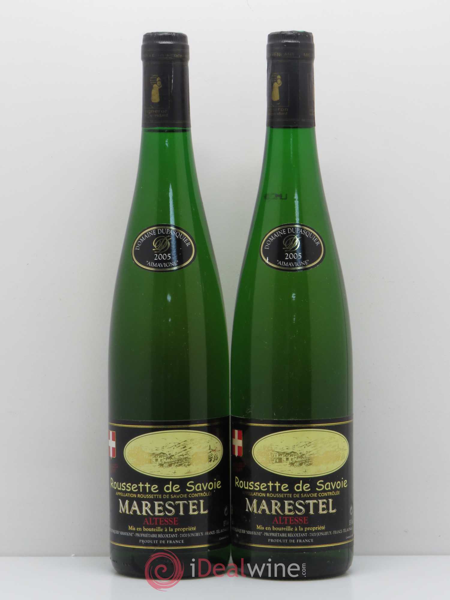 Vin de Savoie Roussette de Savoie Altesse Marestel Domaine Dupasquier Aimavigne (sans prix de réserve) 2005 - Posten von 2 Flaschen - 0