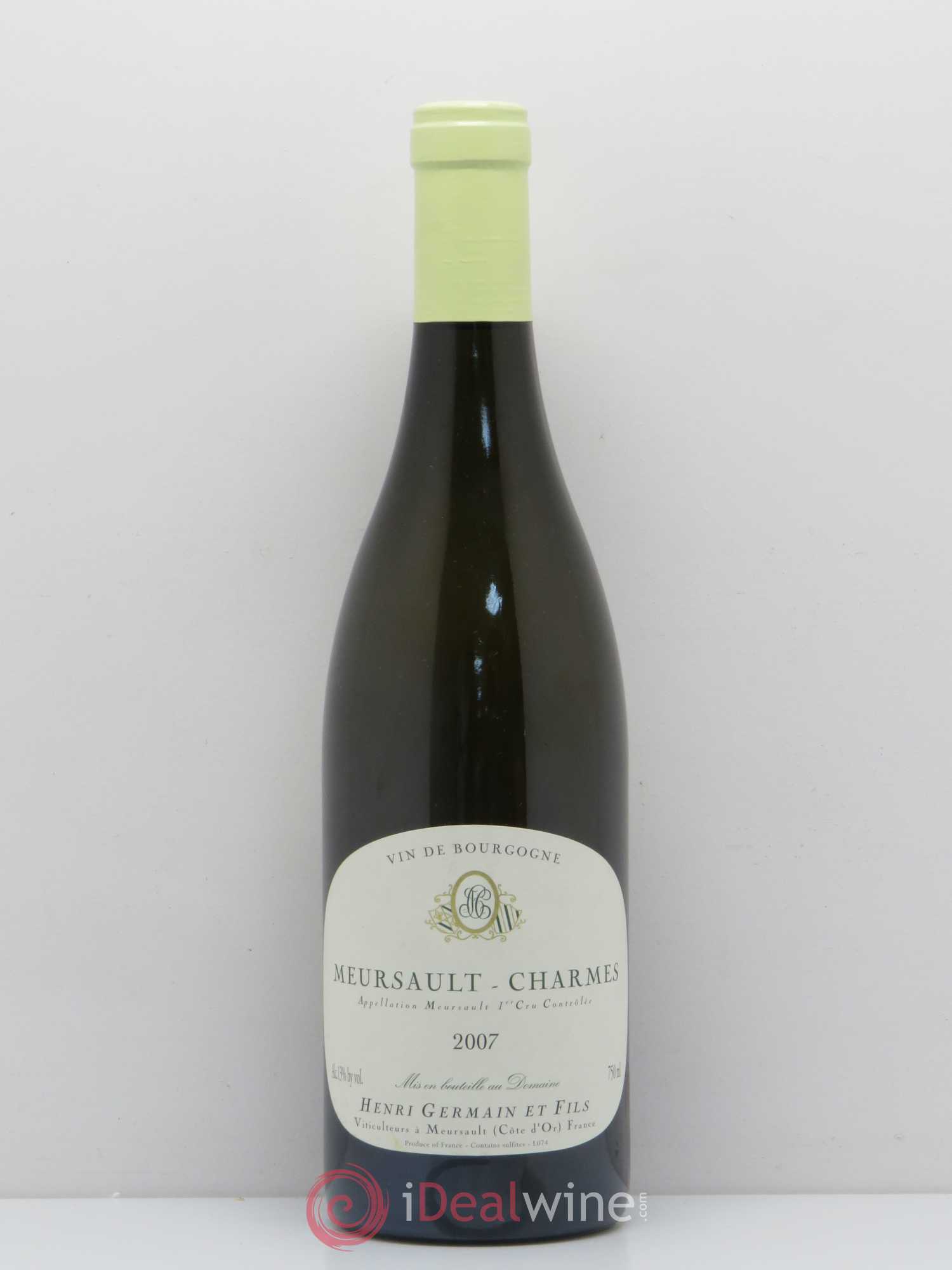 Meursault 1er Cru Charmes Domaine Henri Germain et Fils 2007 - Posten von 1 Flasche - 0