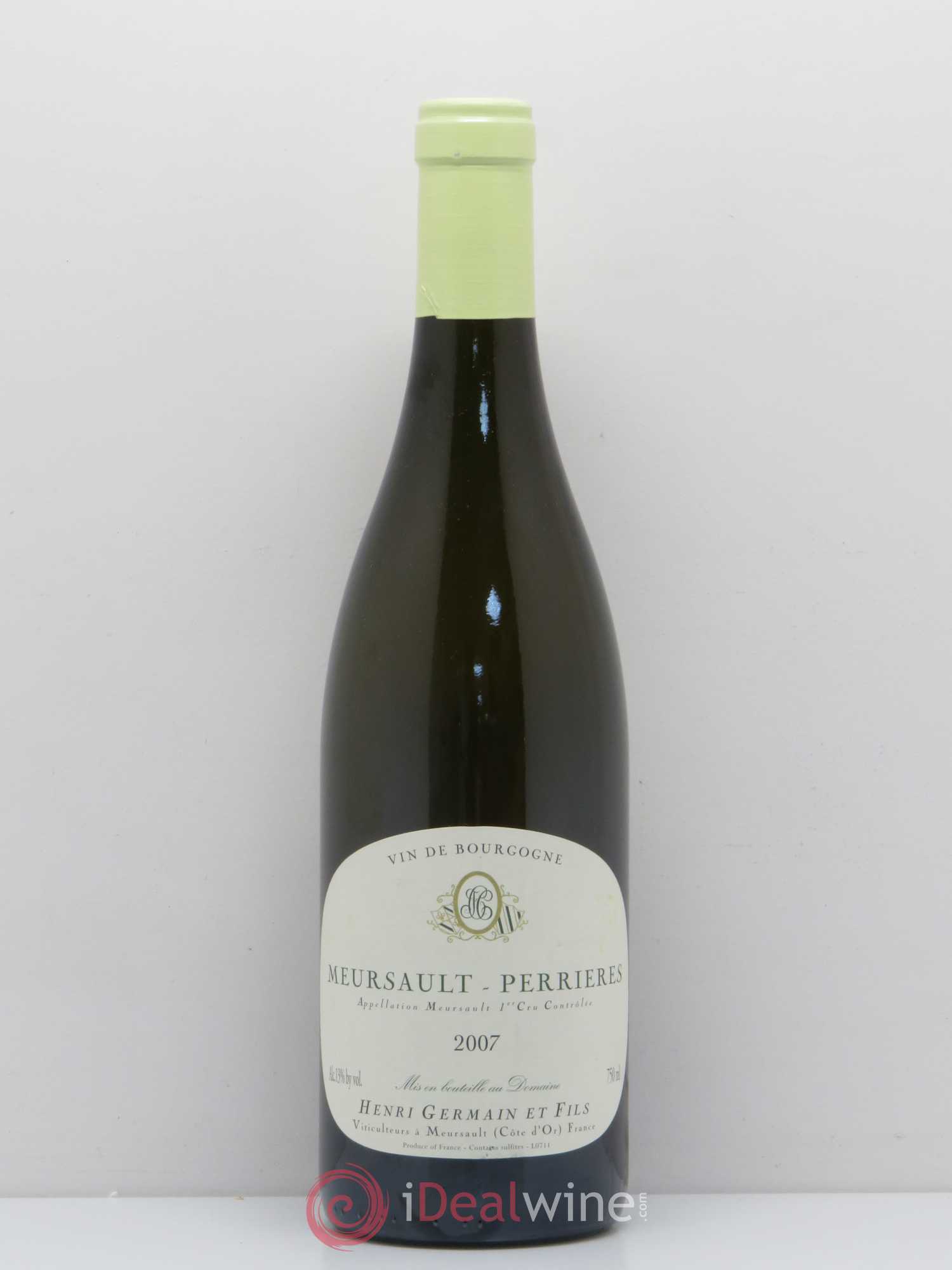 Meursault 1er Cru Perrières Domaine Henri Germain et Fils 2007 - Posten von 1 Flasche - 0