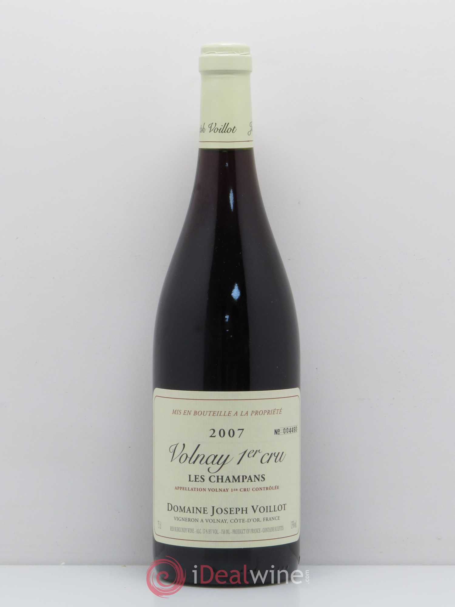 Volnay 1er Cru les Champans Joseph Voillot (Domaine) 2007 - Lot de 1 bouteille - 0