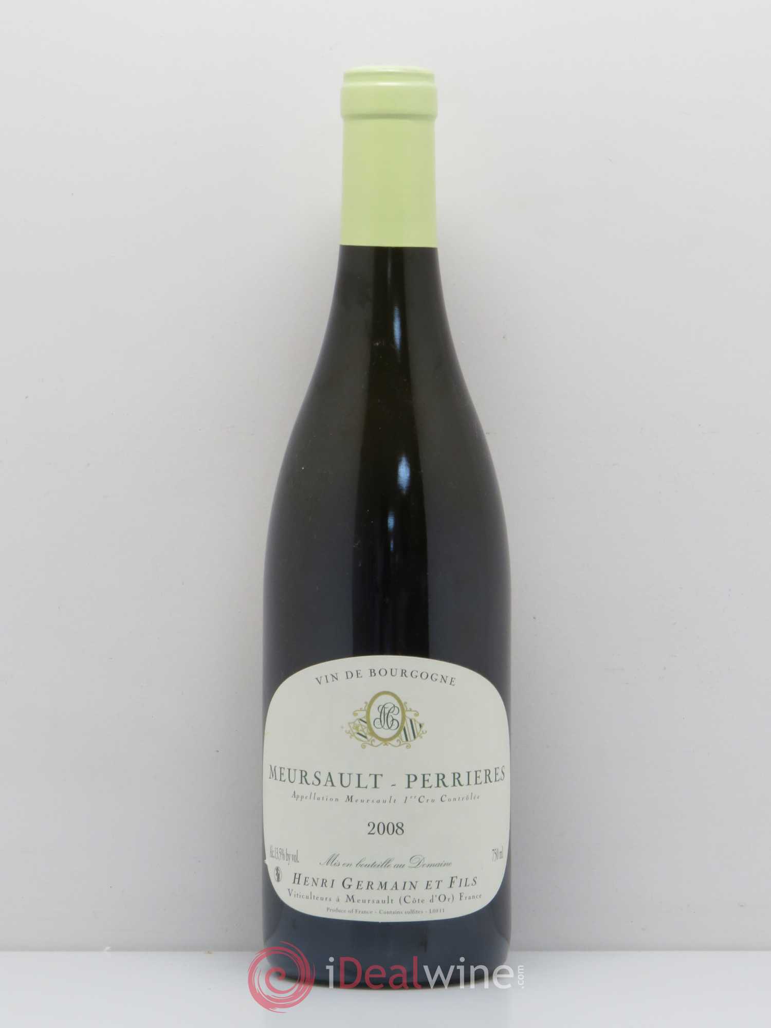 Meursault 1er Cru Perrières Domaine Henri Germain et Fils 2008 - Posten von 1 Flasche - 0