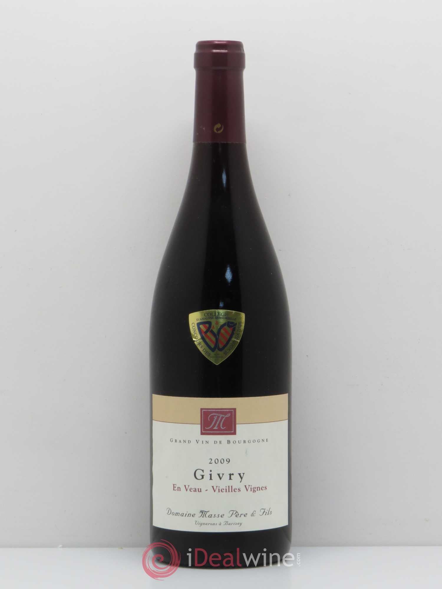 Givry 1er Cru En Veau Domaine Masse Père et Fils Vieilles vignes (sans prix de réserve) 2009 - Posten von 1 Flasche - 0