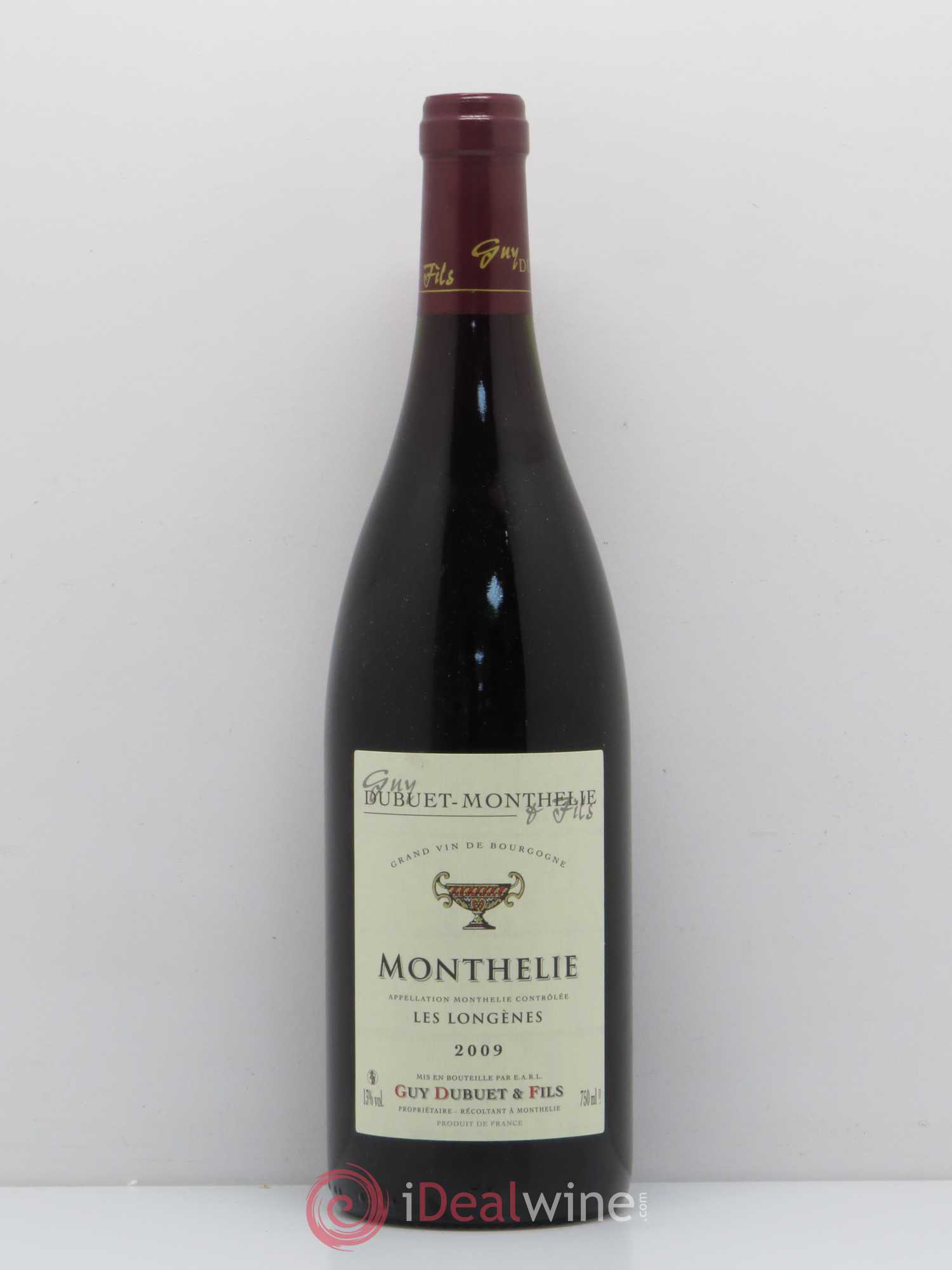 Monthélie Les Longènes Domaine Guy Dubuet et Fils (sans prix de réserve) 2009 - Posten von 1 Flasche - 0