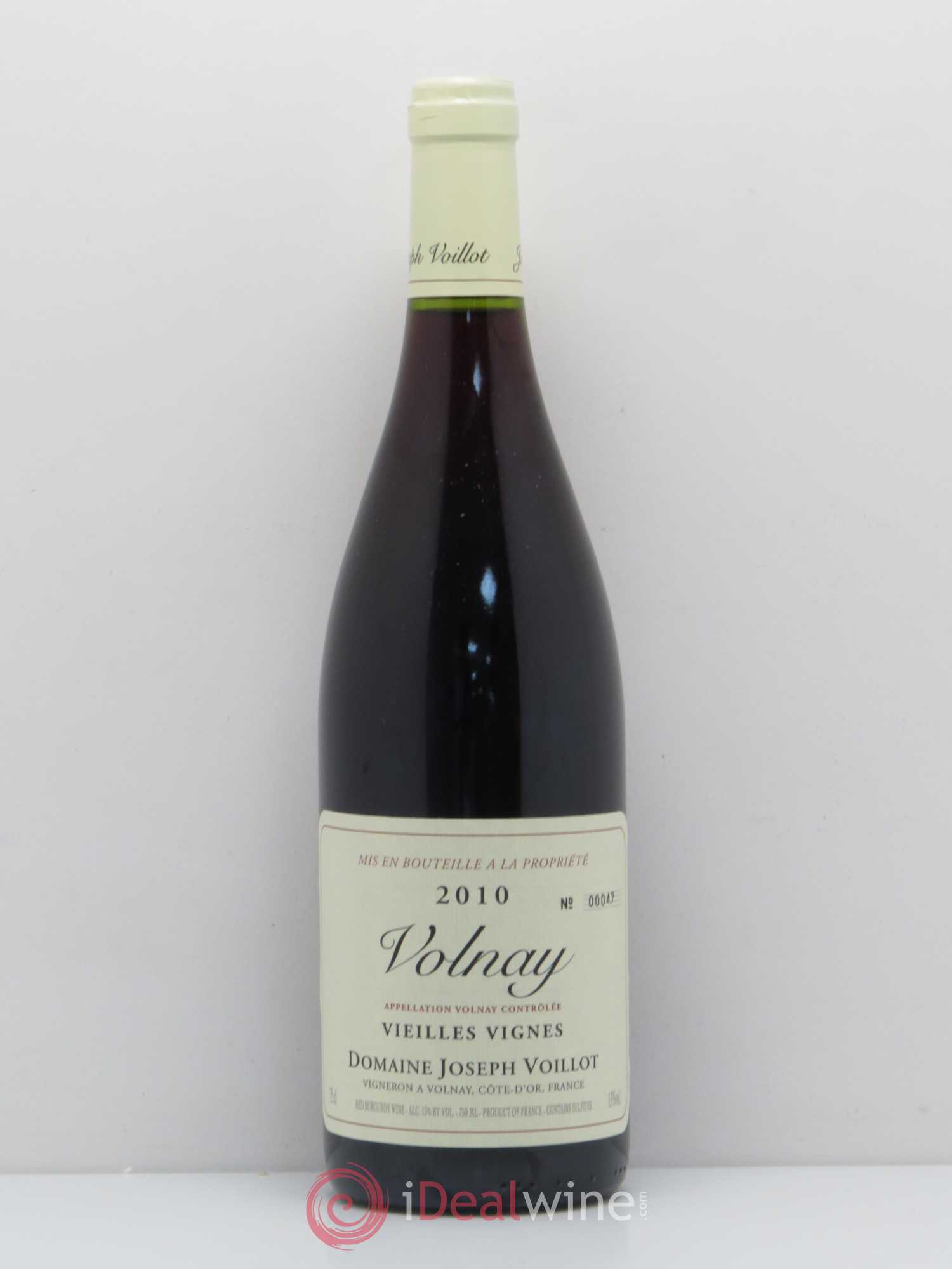 Volnay Vieilles vignes Joseph Voillot (Domaine) 2010 - Lot de 1 bouteille - 0