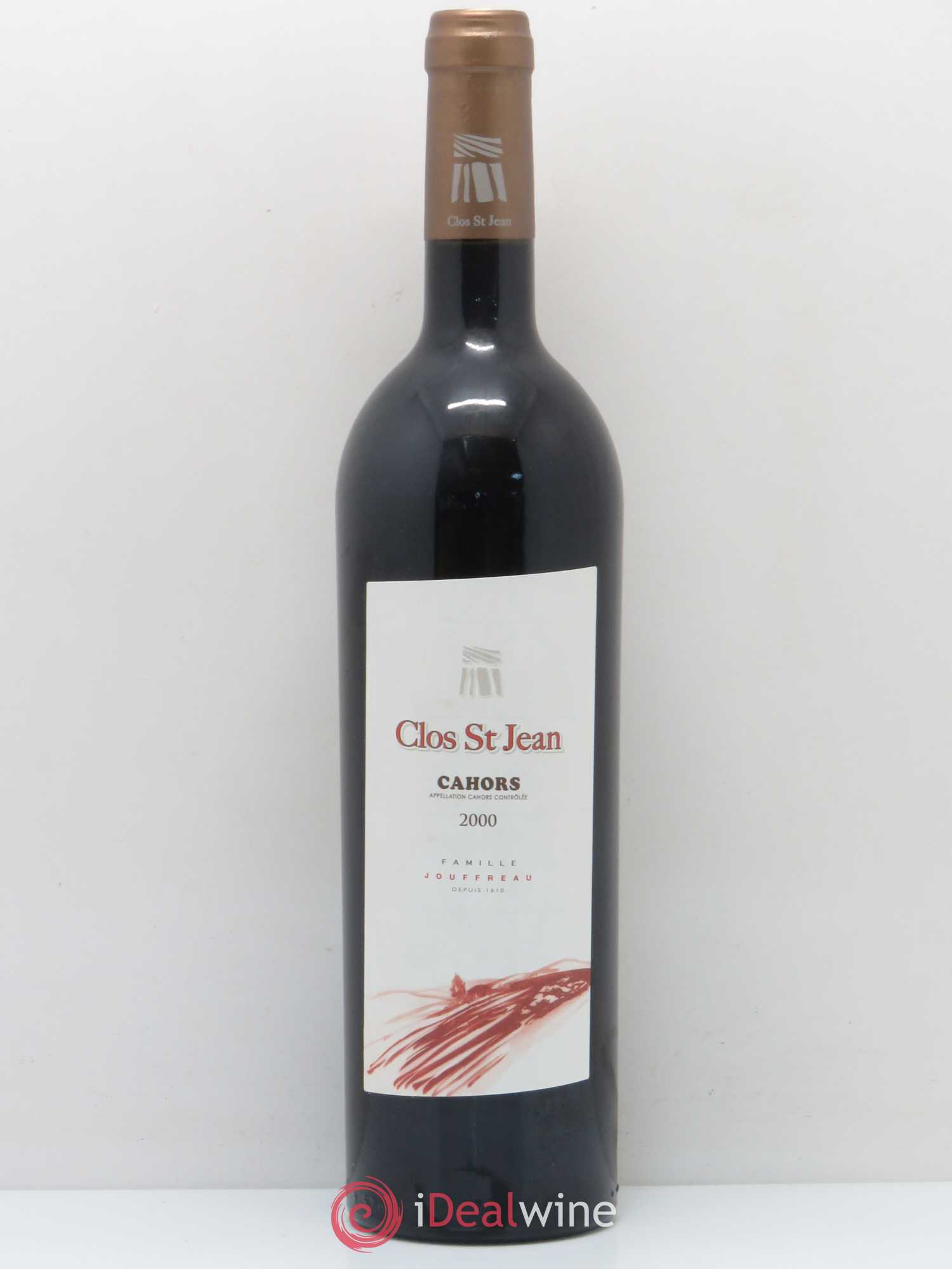Cahors Clos St Jean Famille Jouffreau 2000 - Posten von 1 Flasche - 0