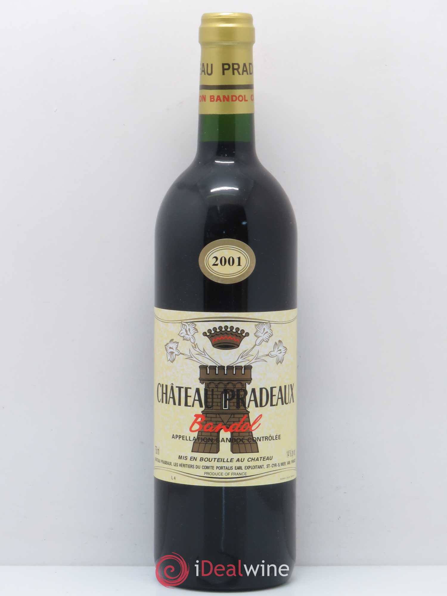 Bandol Château Pradeaux Famille Portalis 2001 - Lot de 1 bouteille - 0