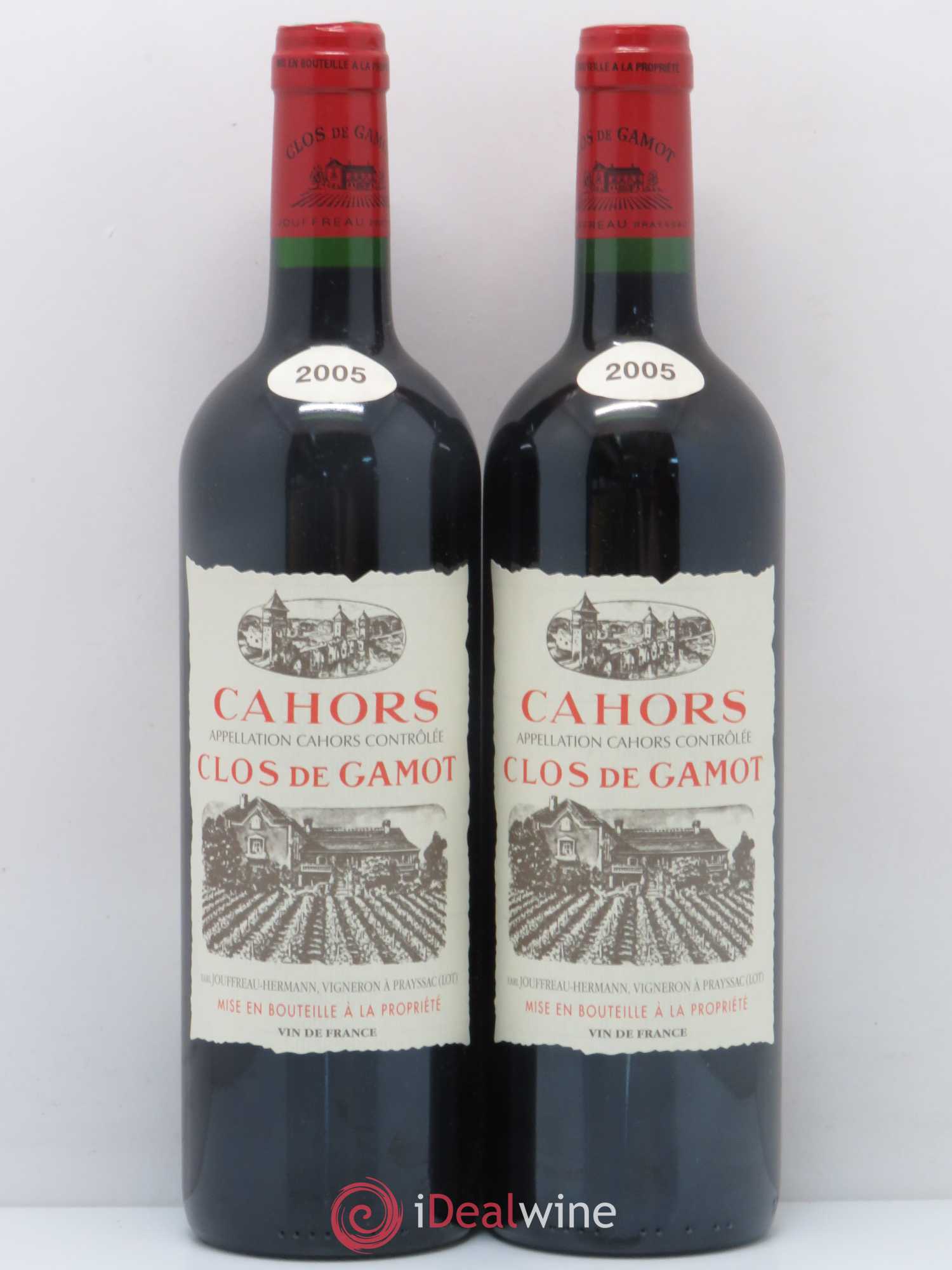 Cahors Clos de Gamot Jouffreau-Hermann 2005 - Posten von 2 Flaschen - 0