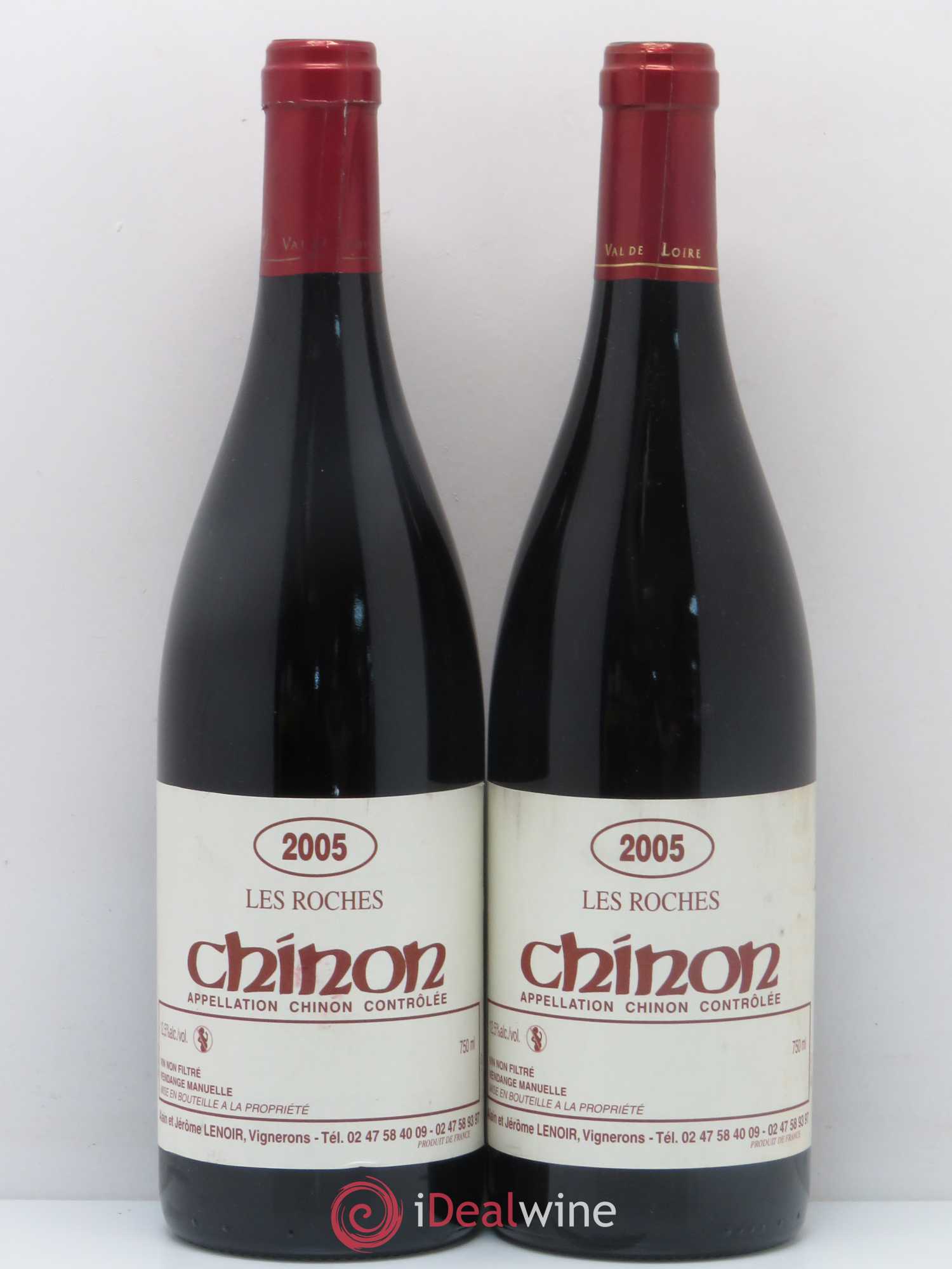 Chinon Les Roches Domaine Alain et Jerôme Lenoir 2005 - Posten von 2 Flaschen - 0
