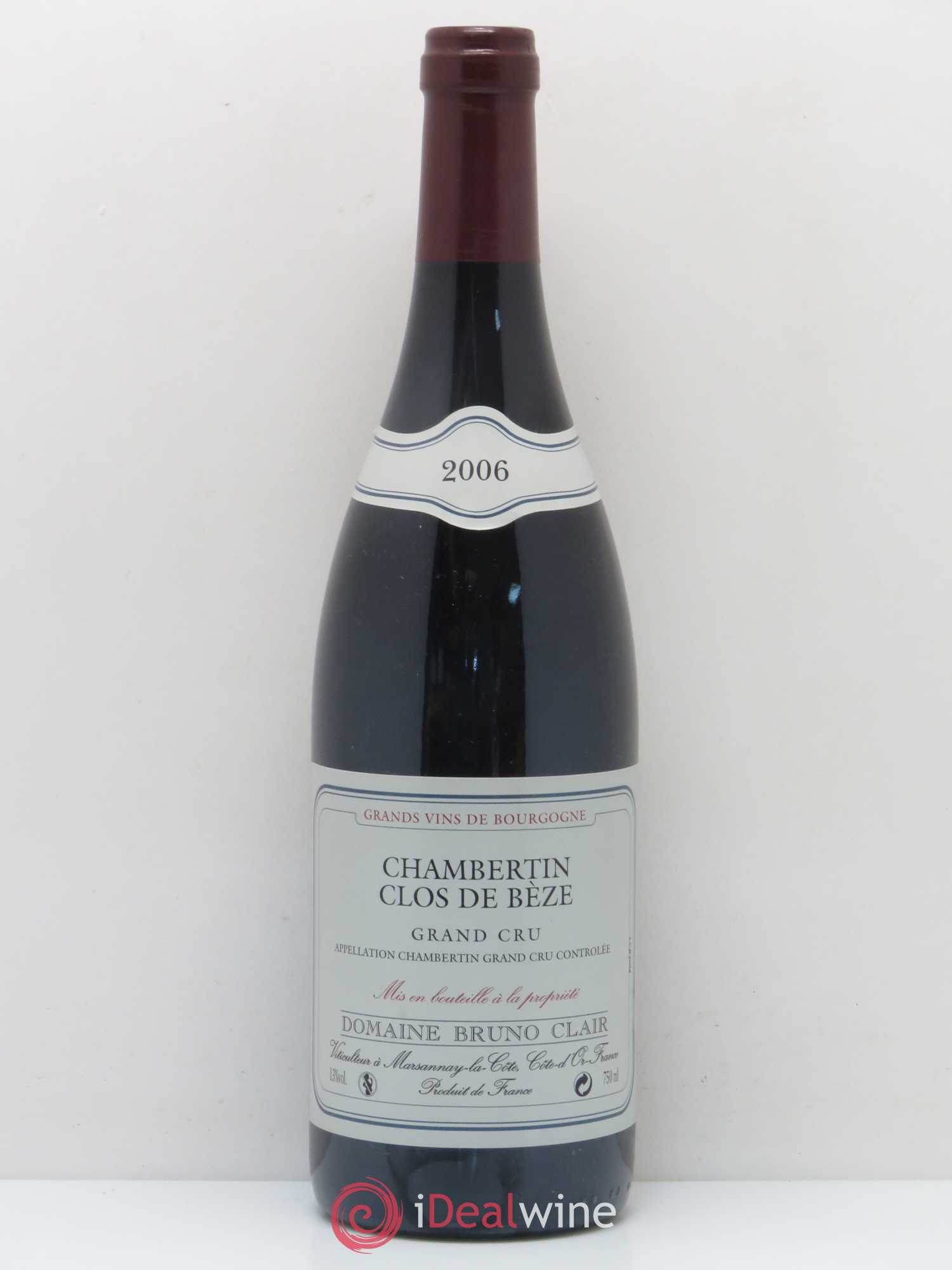 Chambertin Clos de Bèze Grand Cru Bruno Clair (Domaine) 2006 - Lot de 1 bouteille - 0